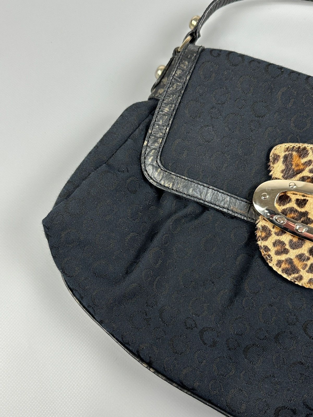 Guess Vintage Guess Y2K Monogram Leopard Print Shoulder Hobo Bag Size ONE SIZE - 7 Thumbnail
