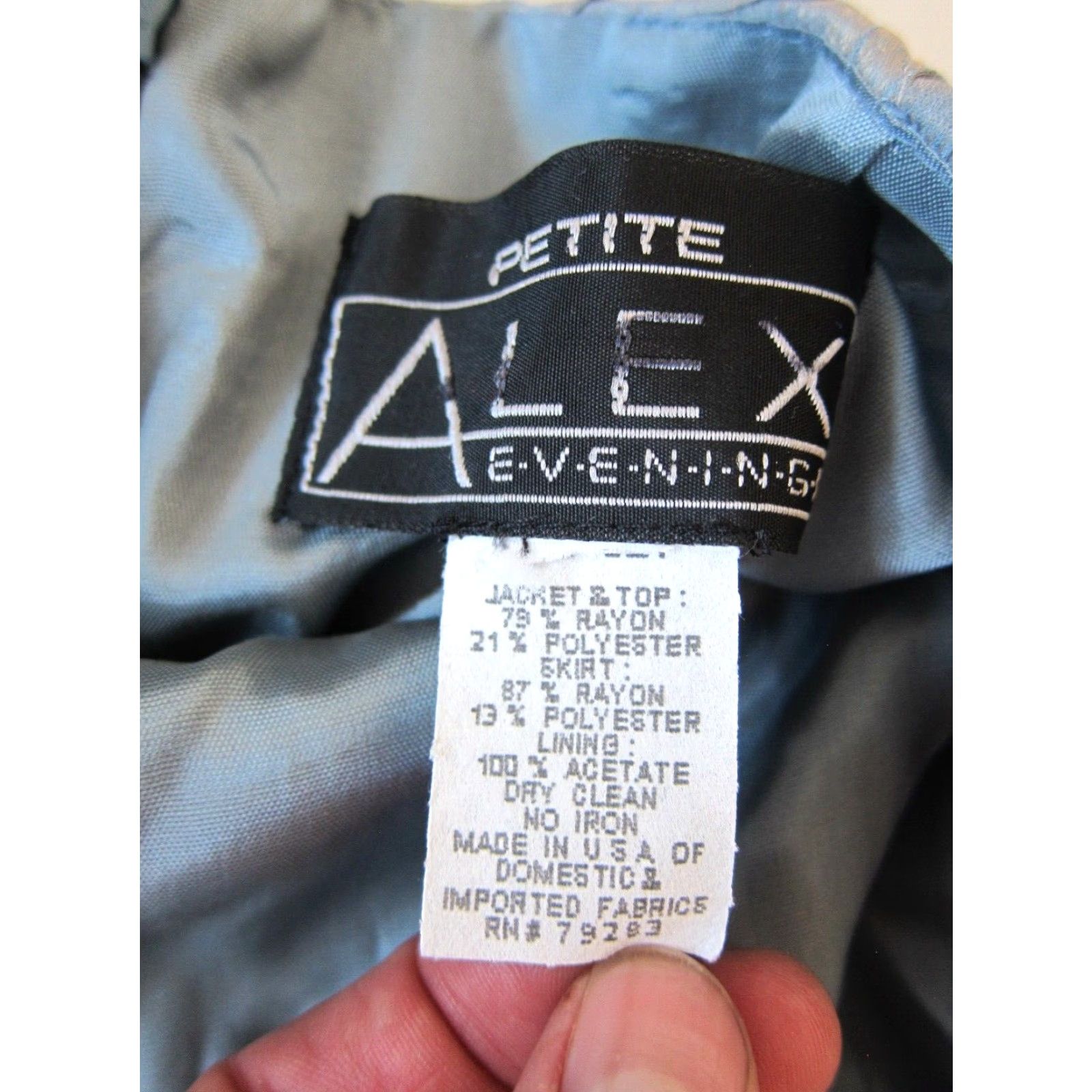 Alex Evenings VINTAGE Alex Evenings Blue Gold Satin Halter Top Long Maxi Formal Dress Women L Size L / US 10 / IT 46 - 4 Thumbnail