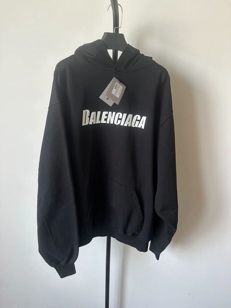 Balenciaga Balenciaga Logo Print Oversized Hoodie - dmc Size US XXS / EU 40 - 1 Thumbnail