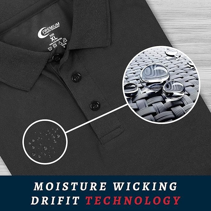 Premium Co. Premium Wear Mens Polo XL Black Moisture Wicking New Size US M / EU 48-50 / 2 - 3 Thumbnail
