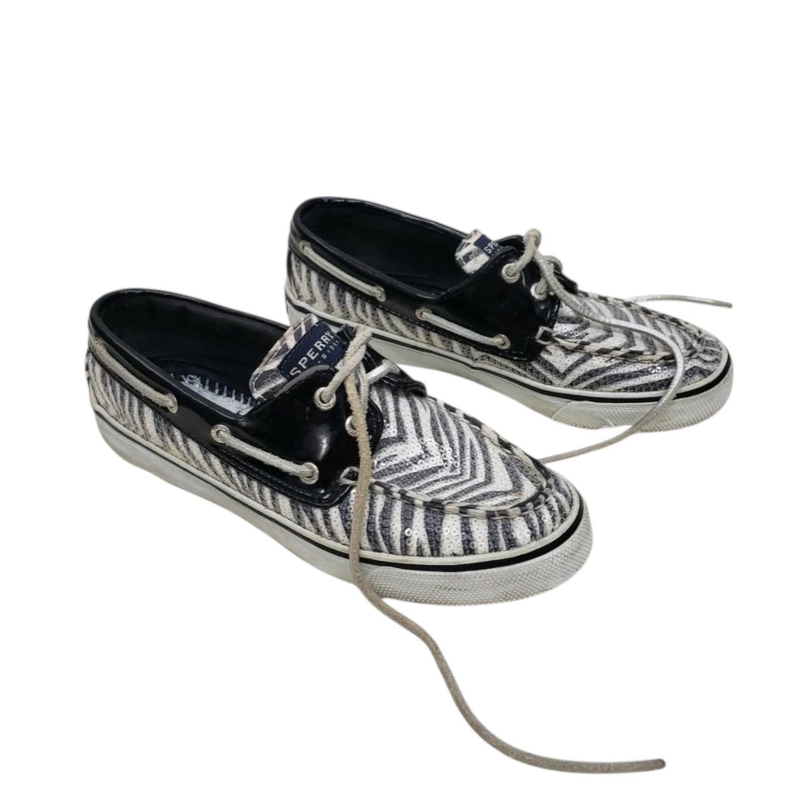 Sperry Sperry Sequin Animal Print Boat Shoes Size6 Patent Leather Size US 6 / IT 36 - 2 Thumbnail