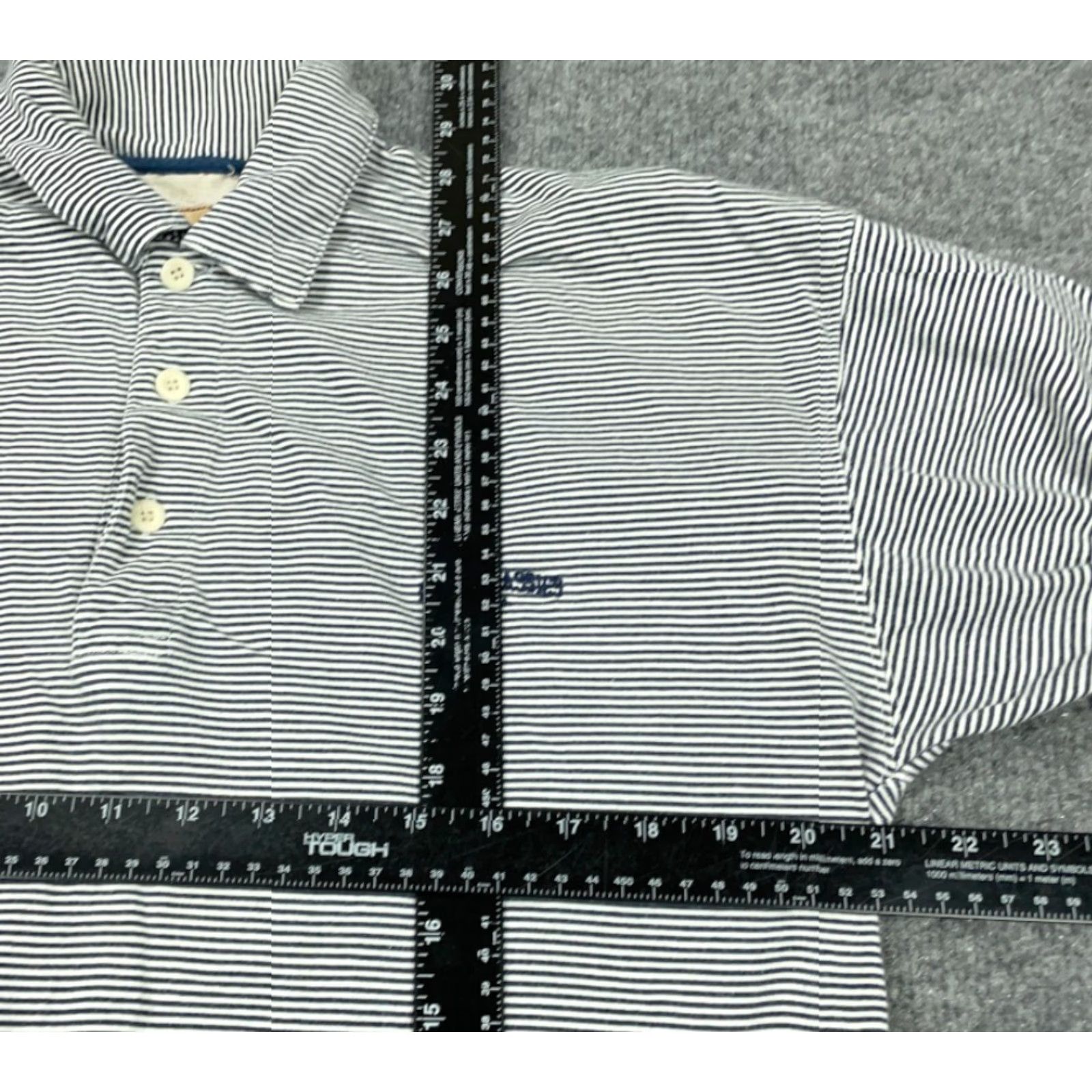 Guess VINTAGE GUESS Polo Shirt Adult Medium Blue White Striped Embroidered 90s Preppy Mens Polo Size US M / EU 48-50 / 2 - 4 Thumbnail