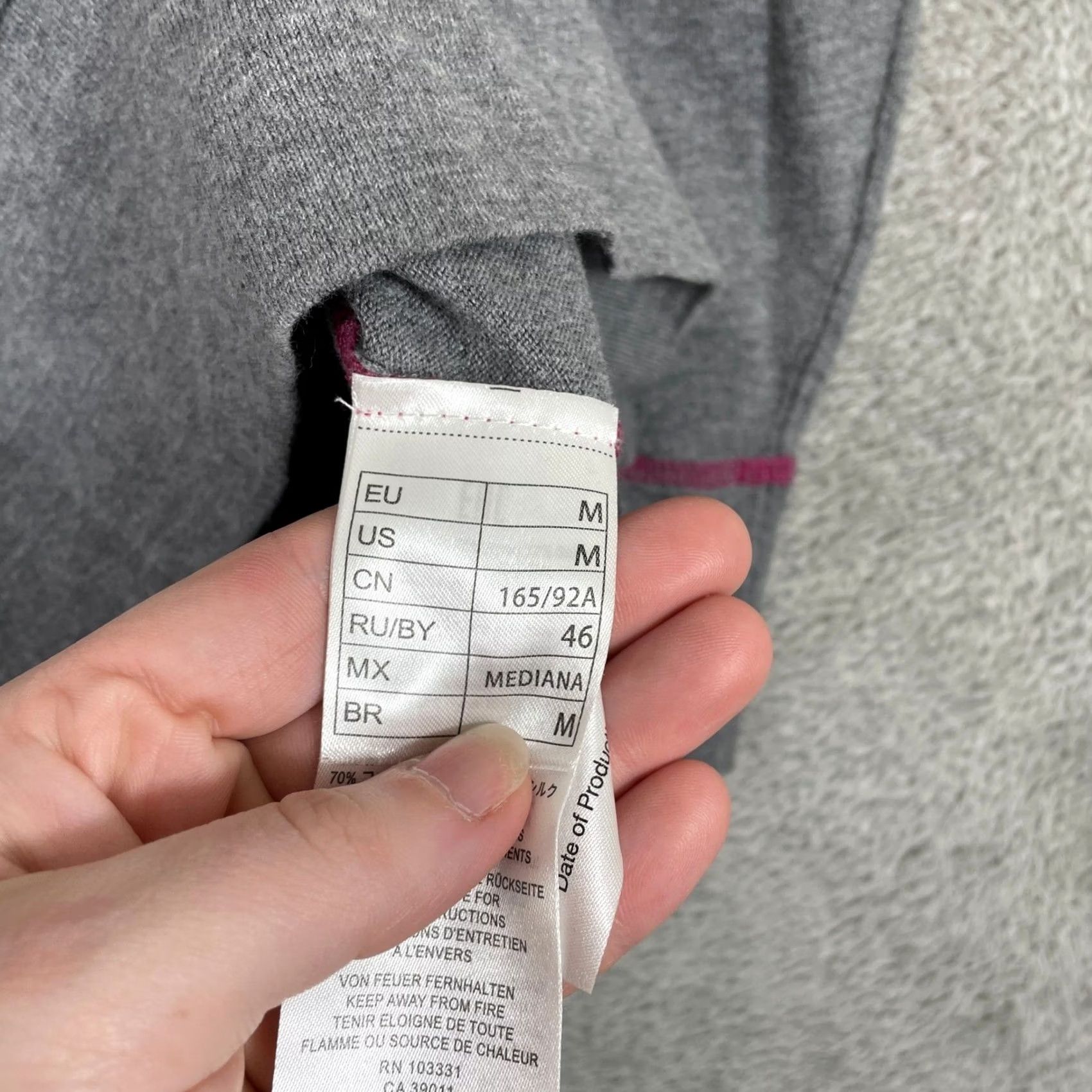 BMW BMW Pullover Sweater Womens M Gray Pink Contrast Stitch Cotton Silk Blend Size M / US 6-8 / IT 42-44 - 4 Thumbnail