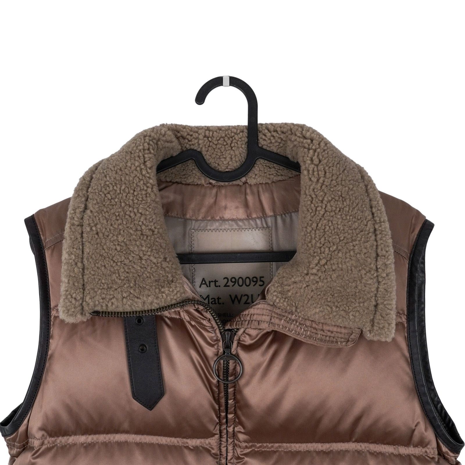 Prada Prada Milano Brown Nylon Shearling Collar Down Vest Jacket Size M / US 6-8 / IT 42-44 - 4 Thumbnail