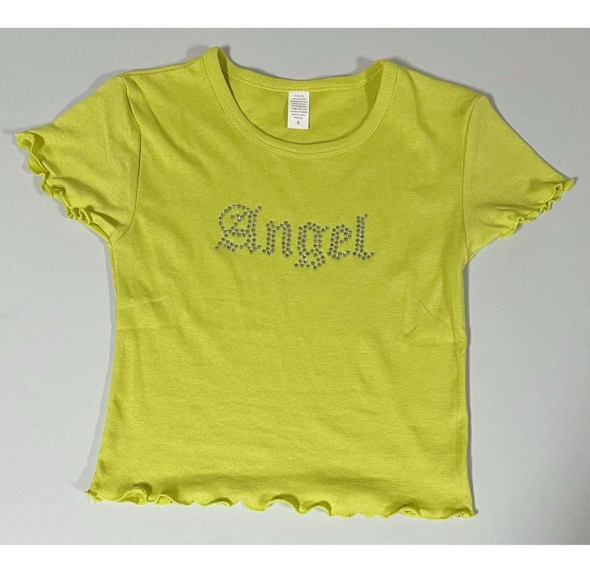 Japanese Brand Green ‘Angel’ Diamond Y2K Graphic Tee T-Shirt Top Size S 🪽 Size S / US 4 / IT 40 - 2 Thumbnail