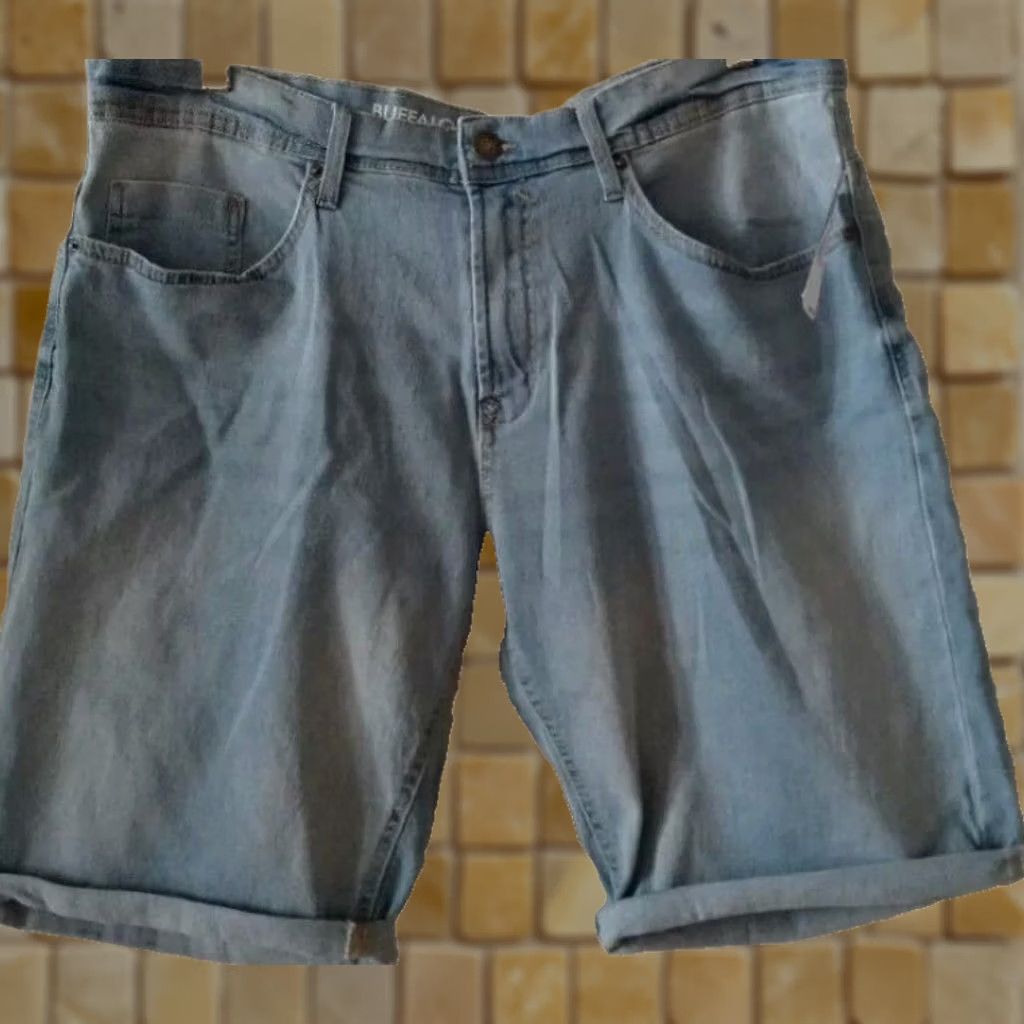 Denime Buffalo Bermuda Shorts Mens 5-Pocket Denim Light Blue Cotton Stretch 38 Regular Adult Men 2020s Size US 38 / EU 54 - 1 Preview