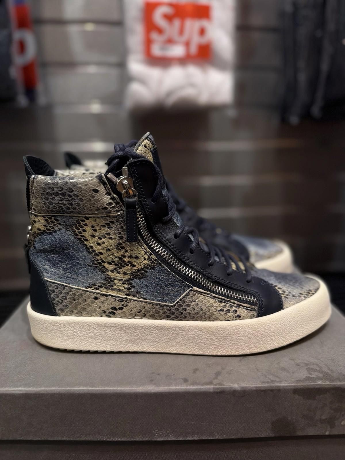 Giuseppe Zanotti Giuseppe Zanotti Embossed Snakeskin Sneakers - 44EU/11US Size US 11 / EU 44 - 3 Thumbnail