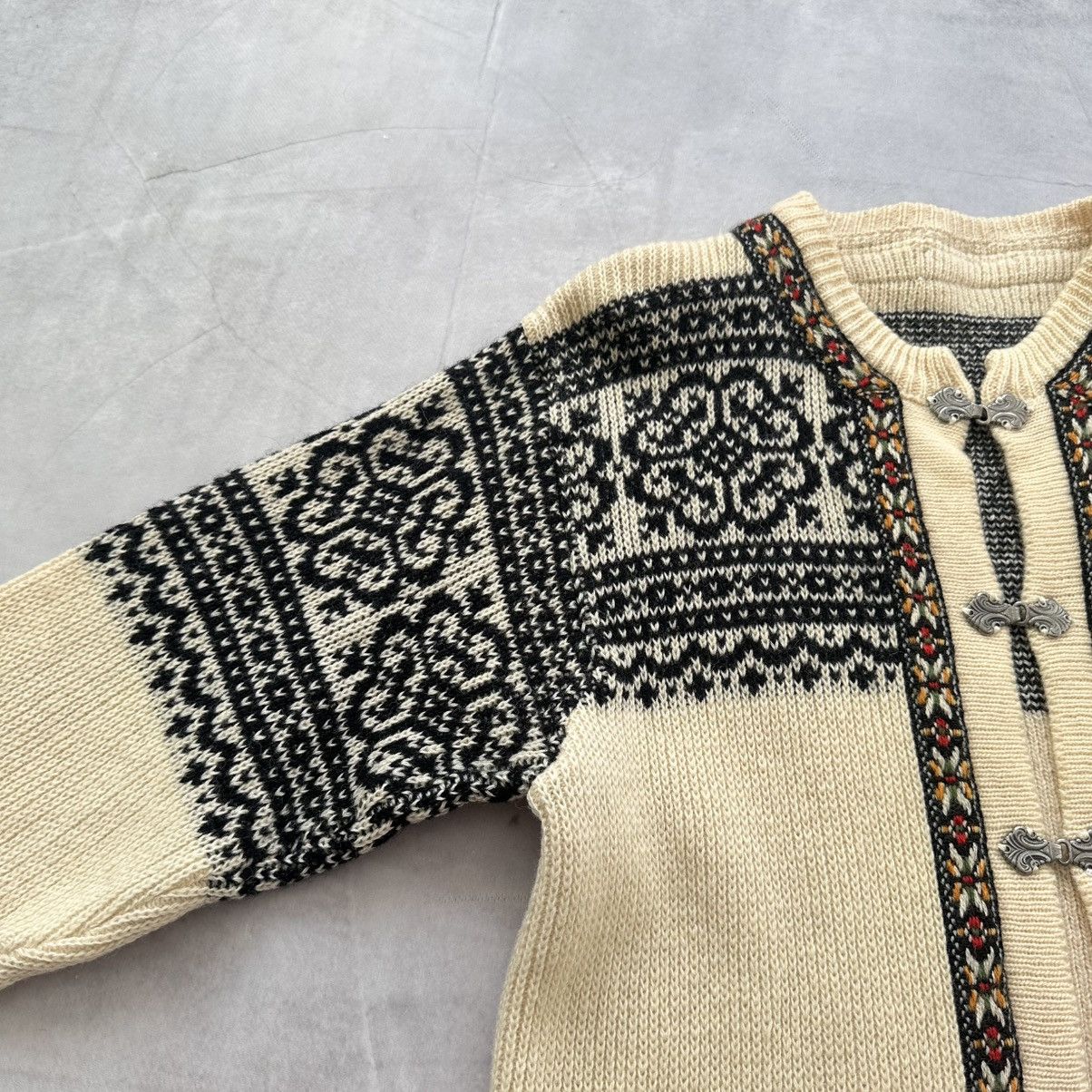 Dale Of Norway 80s 90s Nordic Pattern Knit Cardigan Vintage Dale Of Norway Size US L / EU 52-54 / 3 - 3 Thumbnail