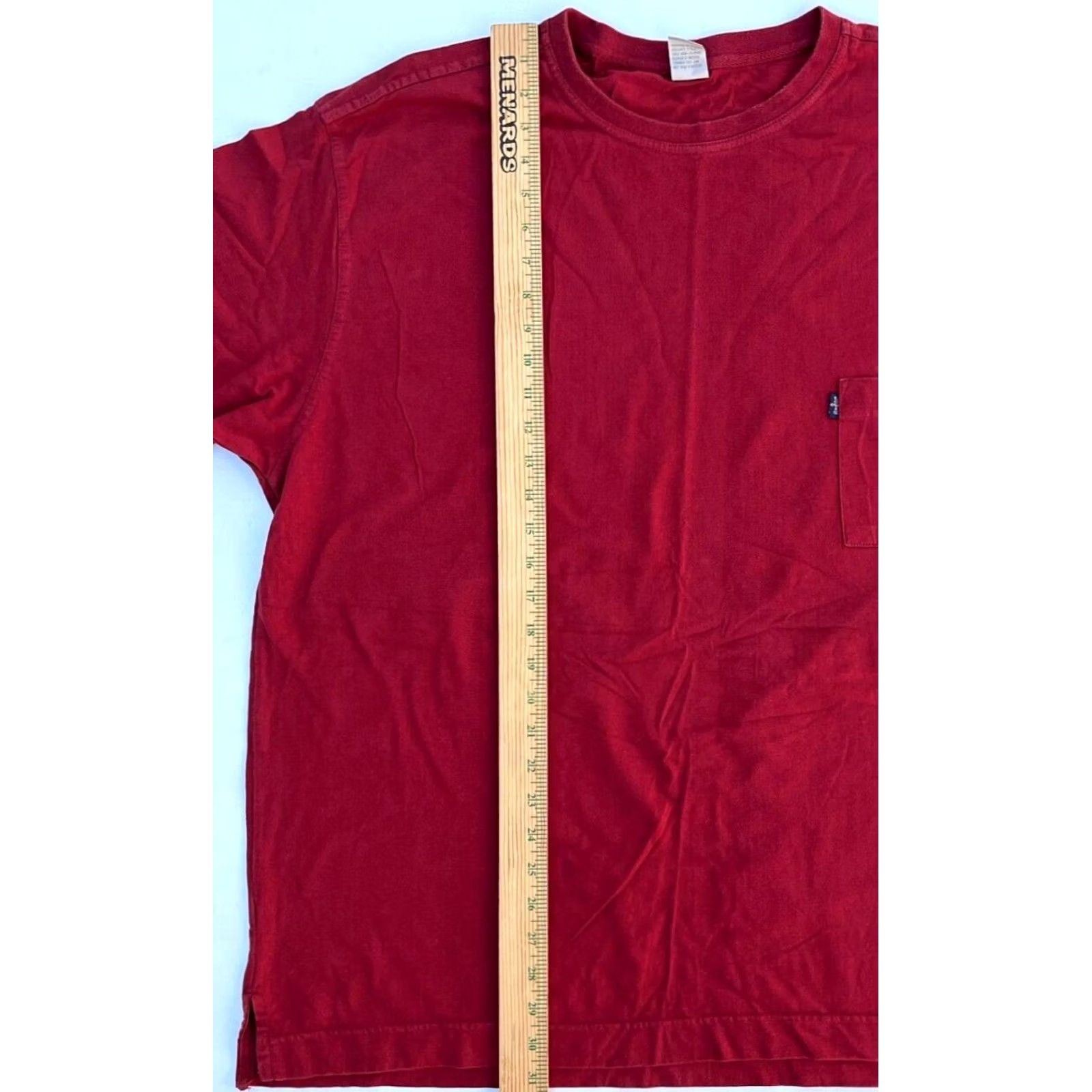 Levi's VINTAGE Levi's Pocket Tee Mens 2XL Red 1998 90s Short Sleeve Crew Neck Cotton T-Shirt Size US XXL / EU 58 / 5 - 7 Thumbnail