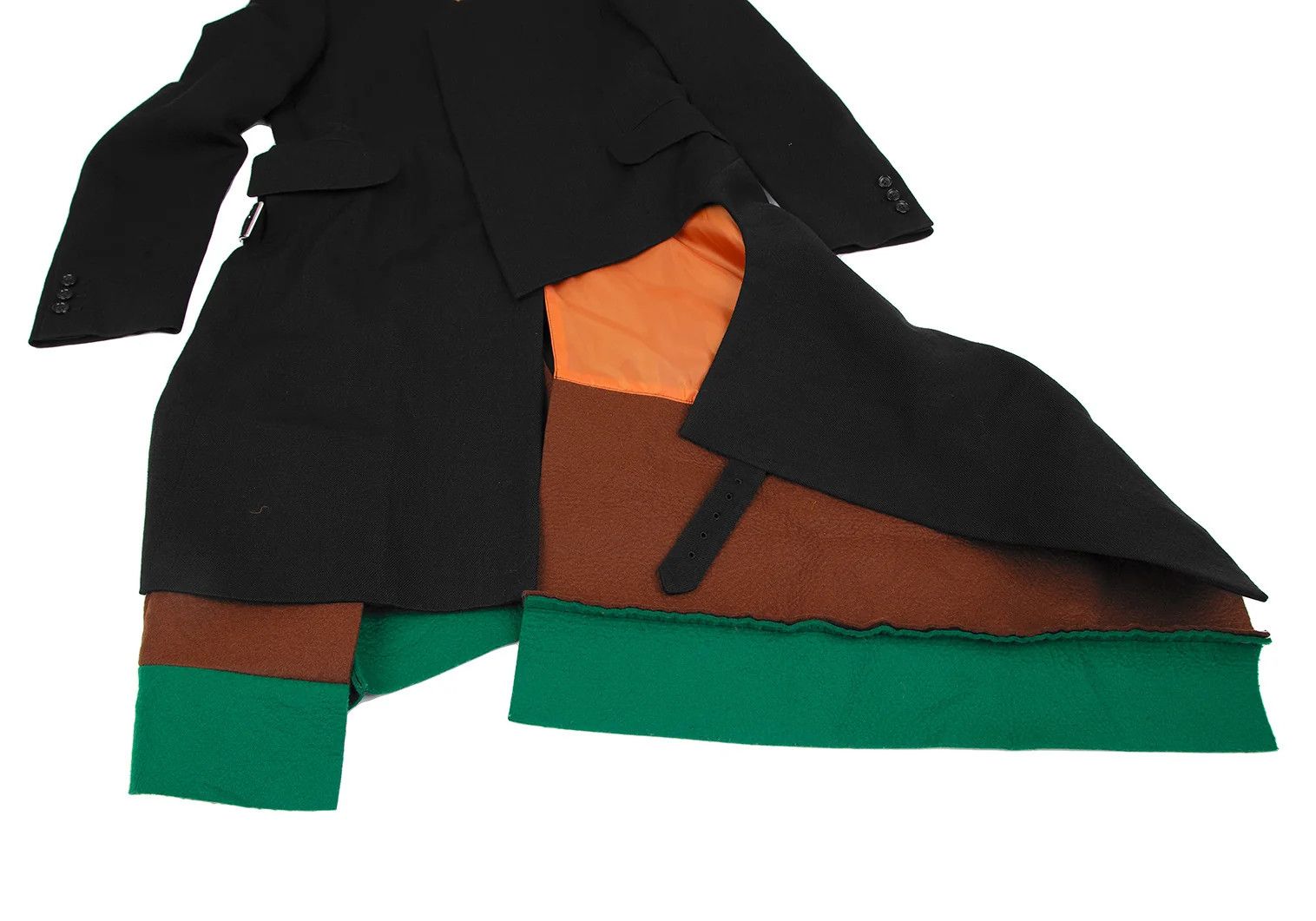 Comme des Garcons Homme Plus Felt Contrast Collar Coat in Black, Size M Size US M / EU 48-50 / 2 - 8 Thumbnail