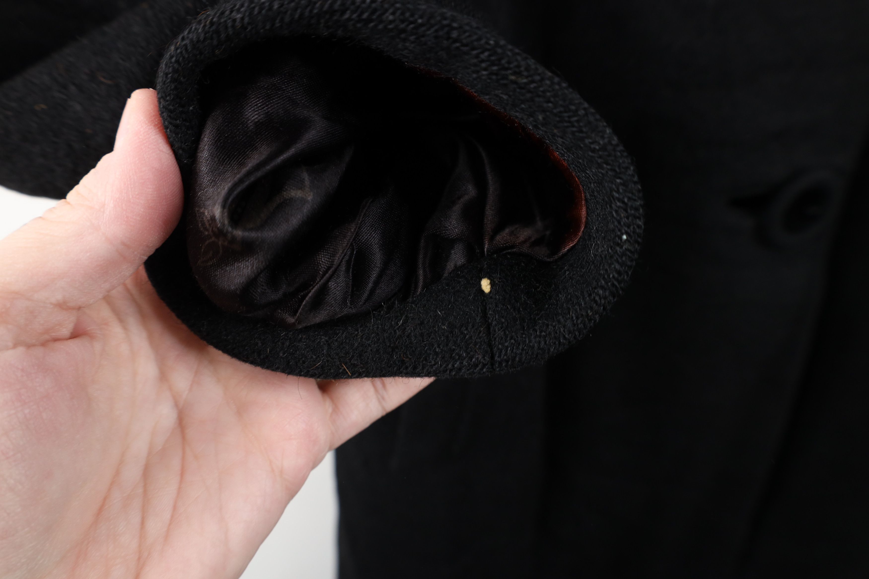 Vintage Vintage 40s 50s Big Button Collared Coat Jacket Black USA Size L / US 10 / IT 46 - 9 Thumbnail