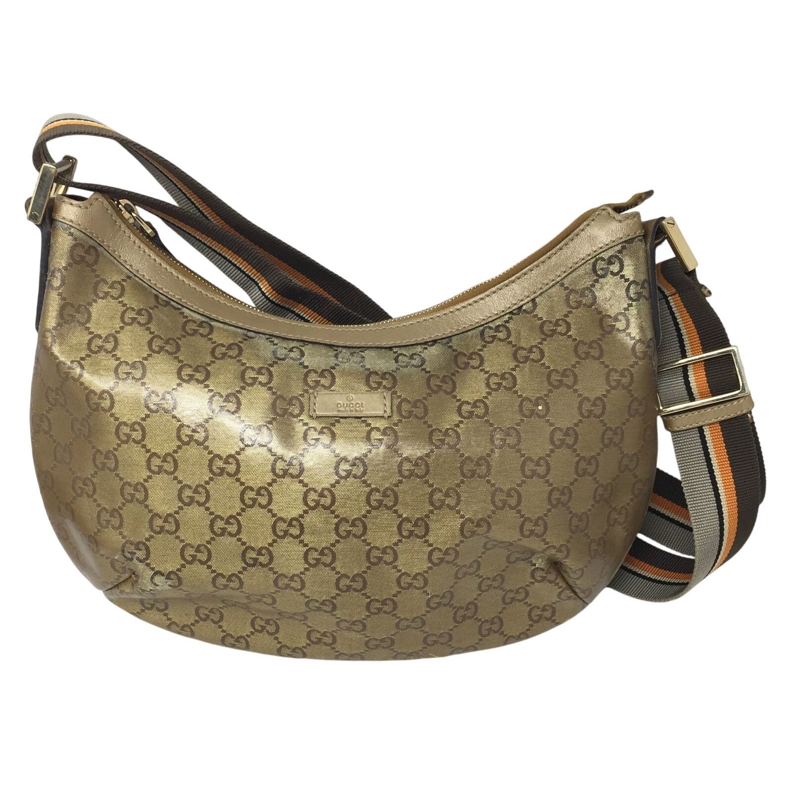 Gucci GG Crystal Sherry Line Shoulder Bag in Gold, Women's