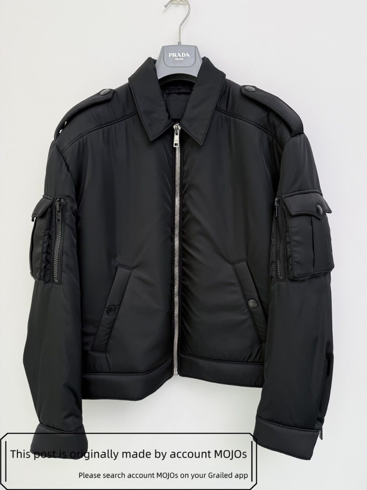 Prada Sz 50 Prada Sleeves Pockets Padded Zip Up Jacket mojos1005 Size US M / EU 48-50 / 2 - 1 Thumbnail