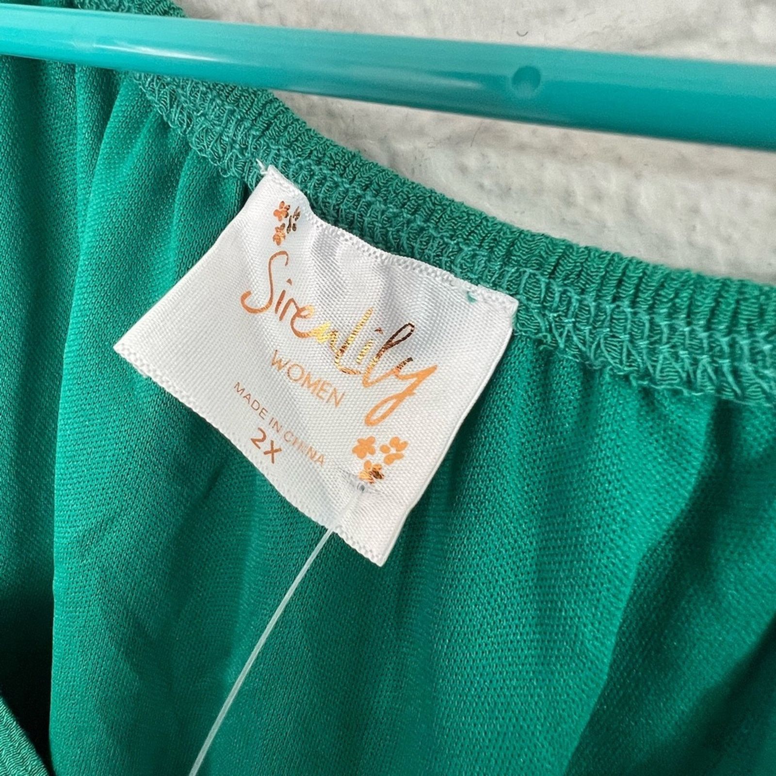 Other NWT Siren Lily Plus Women Dress Size 2X Lined Green 22x40 Size XXL / US 16-18 / IT 52-54 - 4 Thumbnail