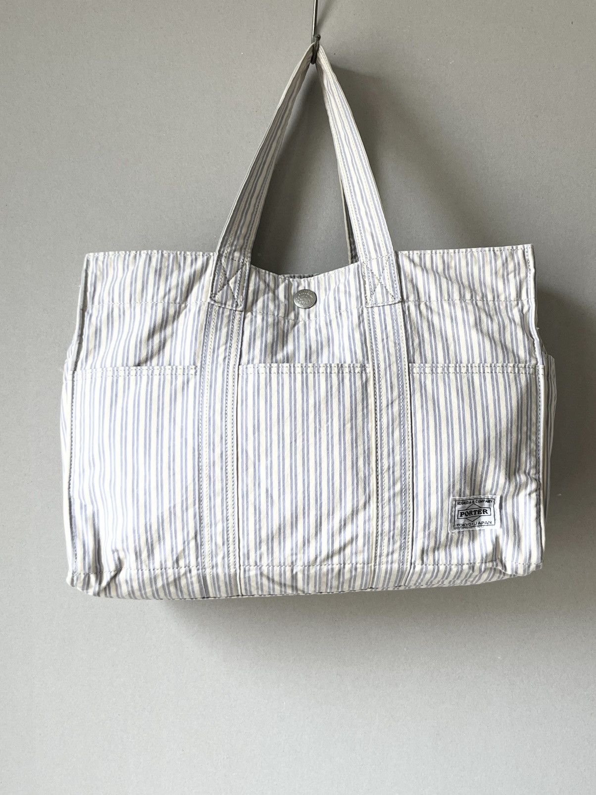 Porter Porter Yoshida Striped Canvas Tote Bag Japan Size ONE SIZE - 1 Thumbnail
