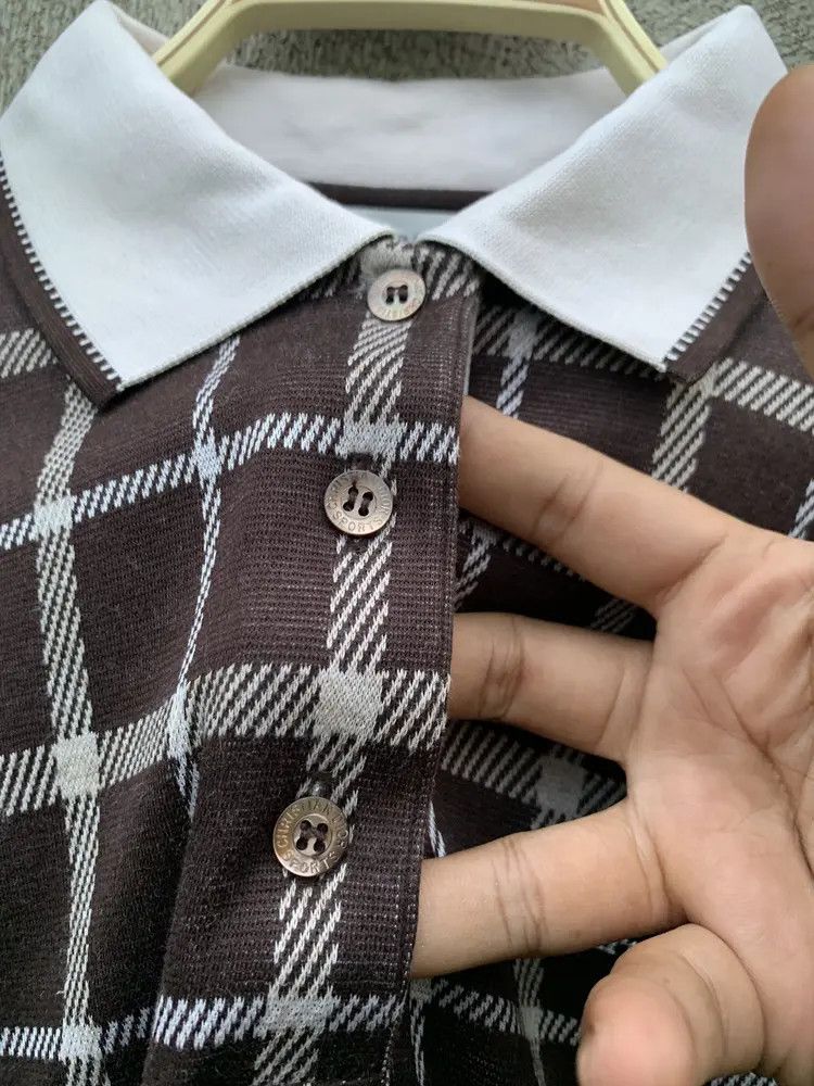 Christian Dior Monsieur Christian Dion brown plaid longsleeve polo rugby shirt Size M / US 6-8 / IT 42-44 - 4 Thumbnail