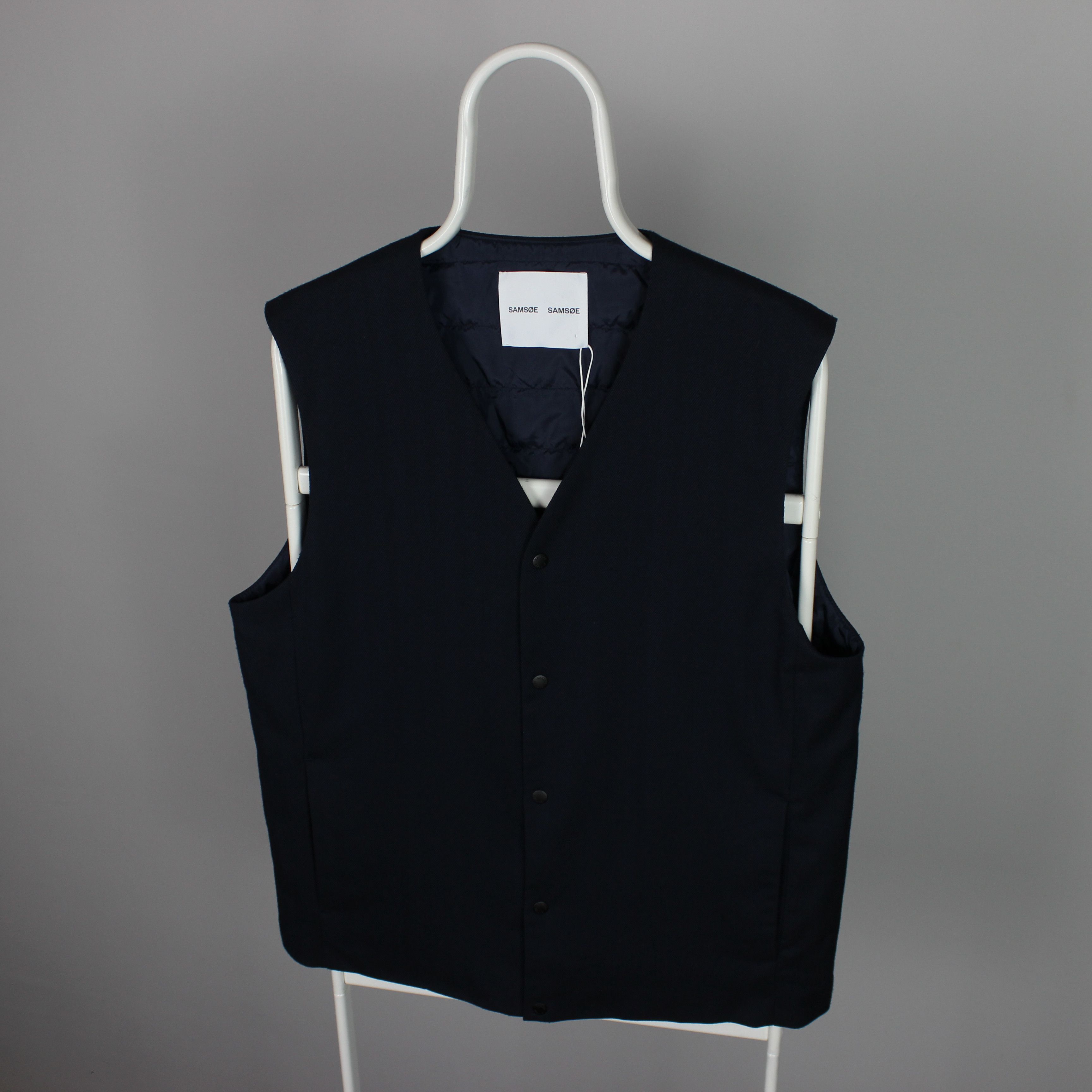 Samsoe Samsoe Samsoe Samsoe vest Monzan Waistcoat L Dark Sapphire Size US L / EU 52-54 / 3 - 2 Thumbnail