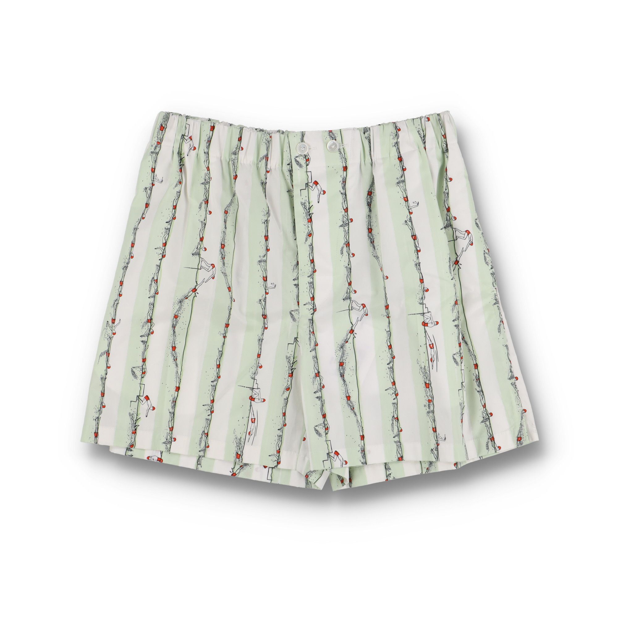 Bottega Veneta Light Cyan Swimmers Print Bermuda Shorts Size US 34 / EU 50 - 1 Thumbnail