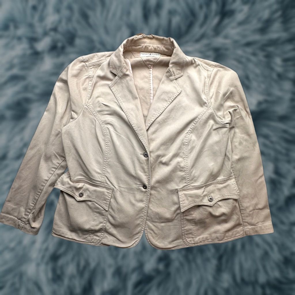 Tommy Hilfiger Tommy Hilfiger Blazer Coat Beige 18W XXL Long Sleeve Button Woman Stretch Overcoat Formal Casual Fall Spring Winter Jacket/Coat Size XXL / US 16-18 / IT 52-54 - 1 Thumbnail