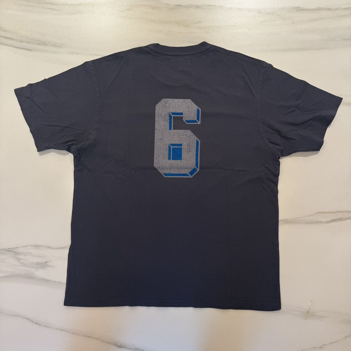 Supreme Supreme SS25 Flocked Washed S/S Top Size L Navy Size US L / EU 52-54 / 3 - 3 Thumbnail