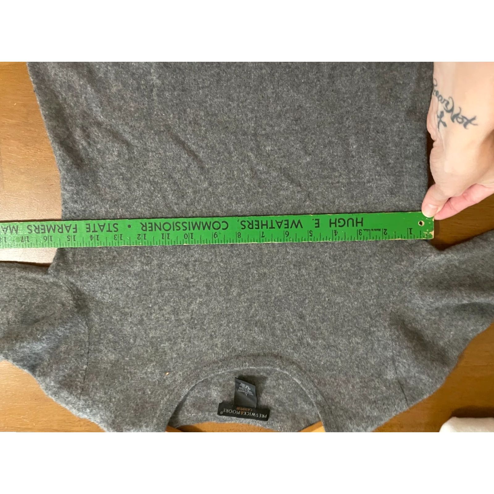 Vintage Preswick & Moore 100% Cashmere Large Gray Long Sleeve Top Sweater Women L Pullover Scoop Neck Knit Lightweight Size L / US 10 / IT 46 - 4 Thumbnail