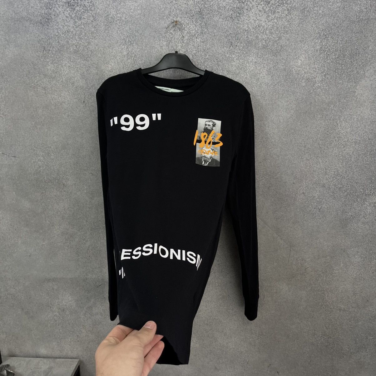 Off-White Off White Black Longsleeve Big Logo Streetwear Rare Size US XS / EU 42 / 0 - 11 Thumbnail