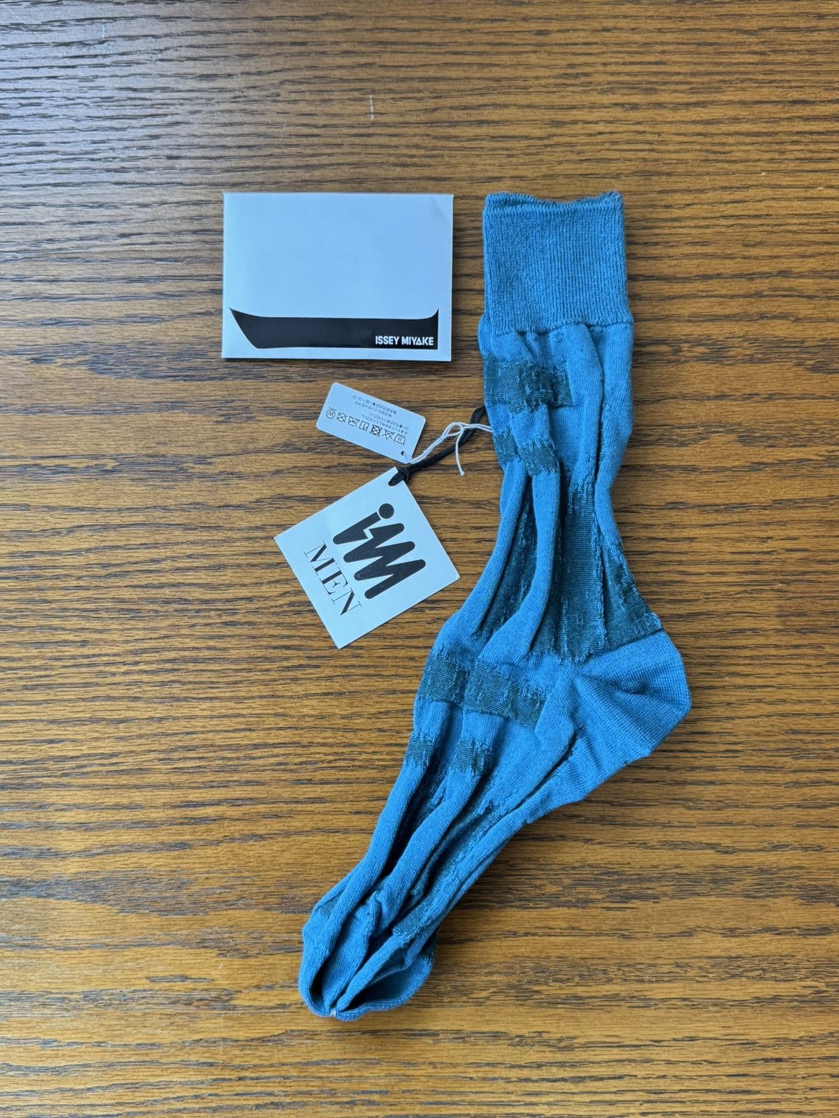 Homme Plisse Issey Miyake × Issey Miyake Issey Miyake IM Men HOGUSHI Socks Blue Size ONE SIZE - 2 Thumbnail
