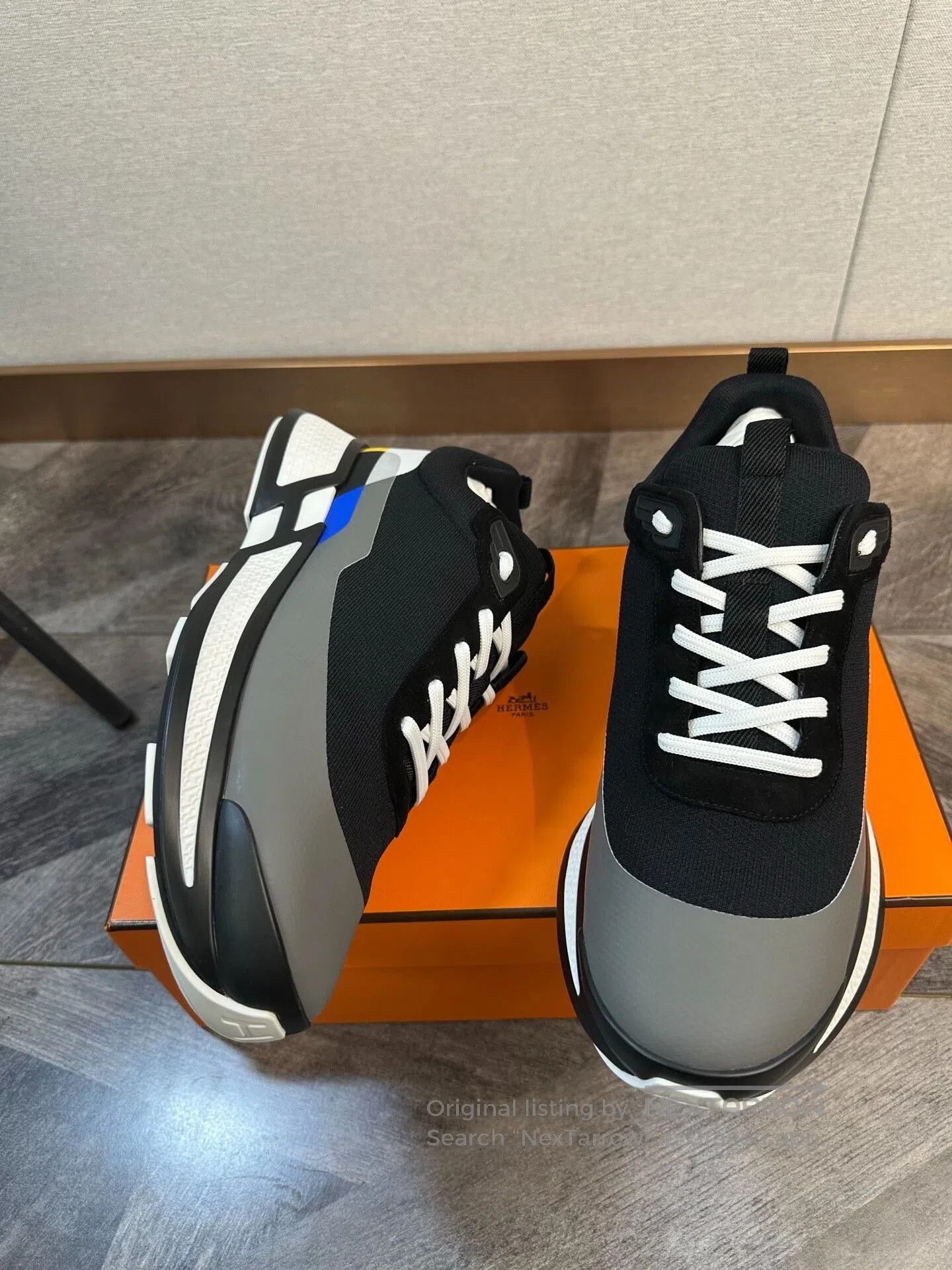 Hermes Hermes Iron Black Gray Dad Shoes. Size US 9 / EU 42 - 3 Thumbnail