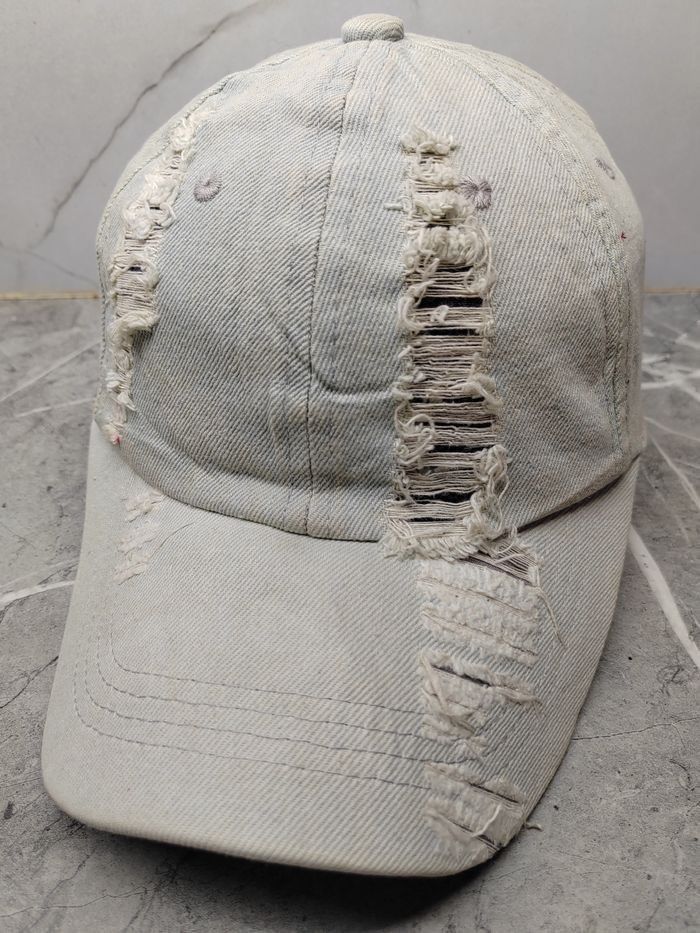 Japanese Brand Vintage Distressed Denim Style Cap Hat Size ONE SIZE - 1 Thumbnail