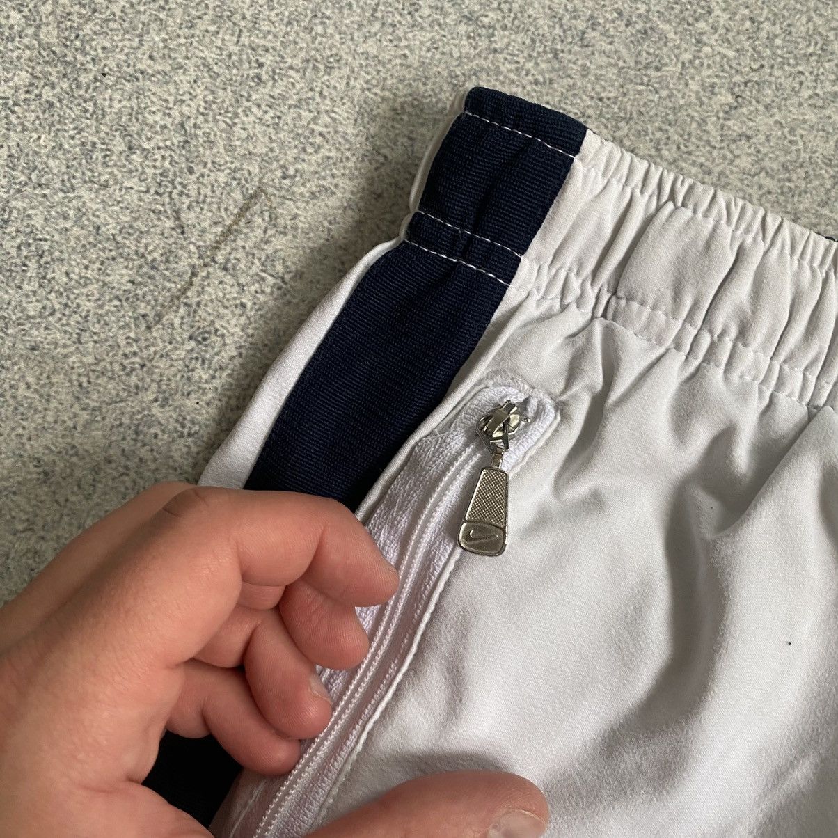 Nike Crazy Vintage White Nike Track Pants Drill Baggy Y2K 90s Size US 38 / EU 54 - 8 Thumbnail