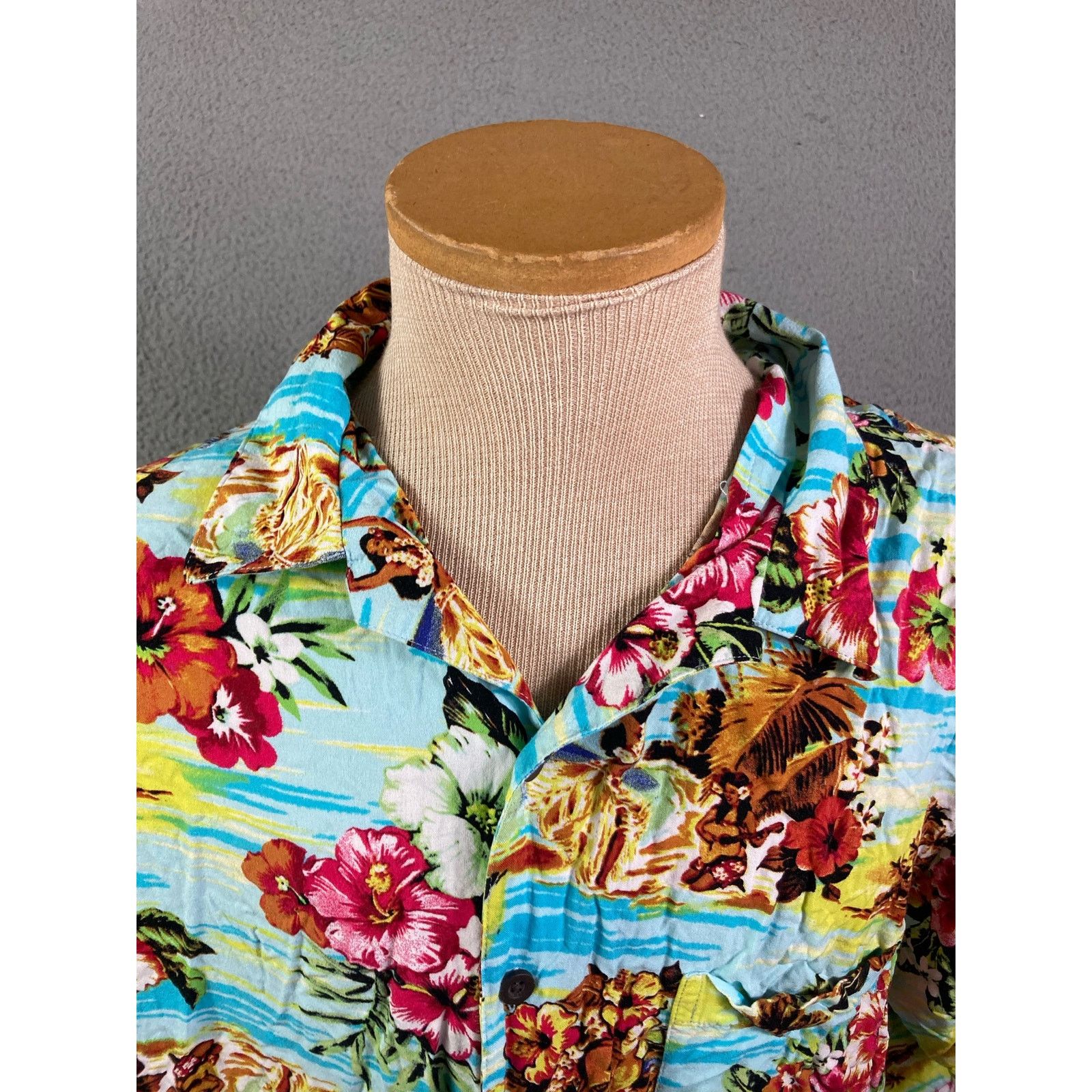 George Hawaiian Shirt Rayon Mens Button Floral Sz XL Short Sleeve Size US XL / EU 56 / 4 - 6 Thumbnail