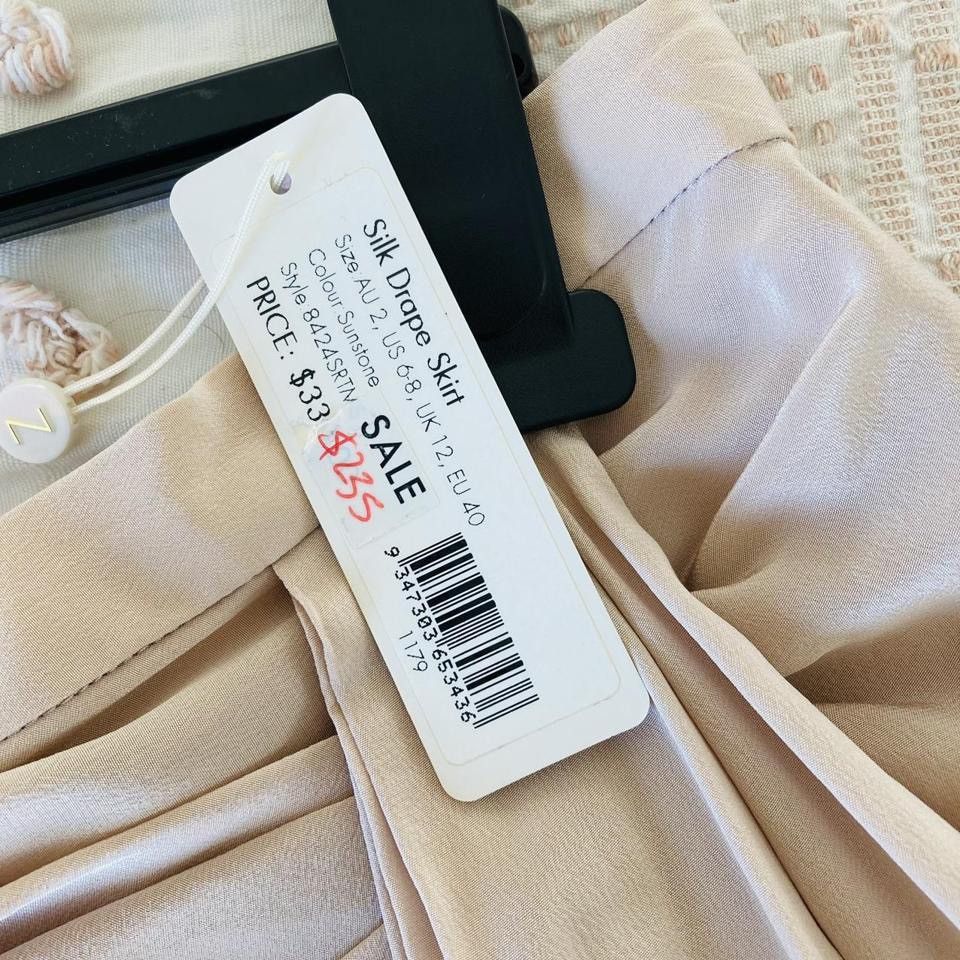 Zimmermann ✨ Zimmermann Beige Silk Skirt - Size 2 ✨ Size 28" / US 6 / IT 42 - 7 Thumbnail