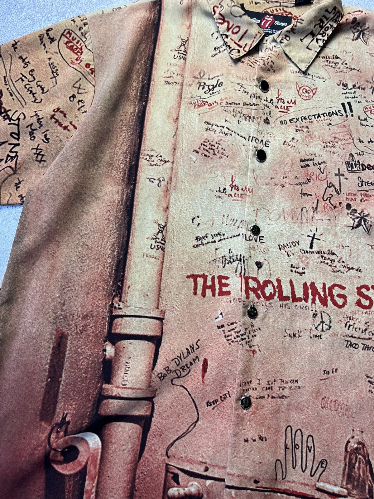 The Rolling Stones Rare 2002 The Rolling Stones "beggers banquet" button up Size US XXL / EU 58 / 5 - 8 Thumbnail