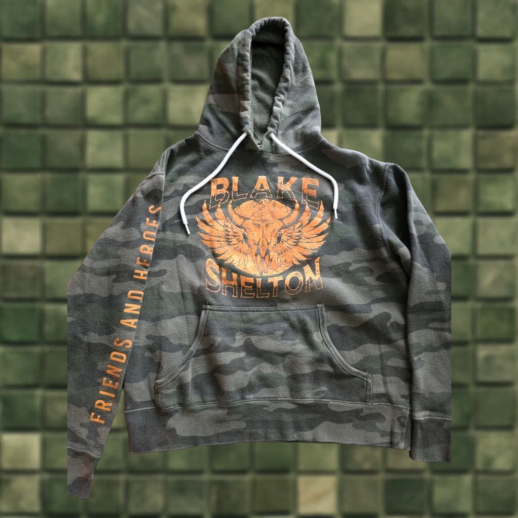 Vintage VINTAGE Blake Shelton HOODIE CONCERT Camouflage Shirt? Size US S / EU 44-46 / 1 - 1 Thumbnail