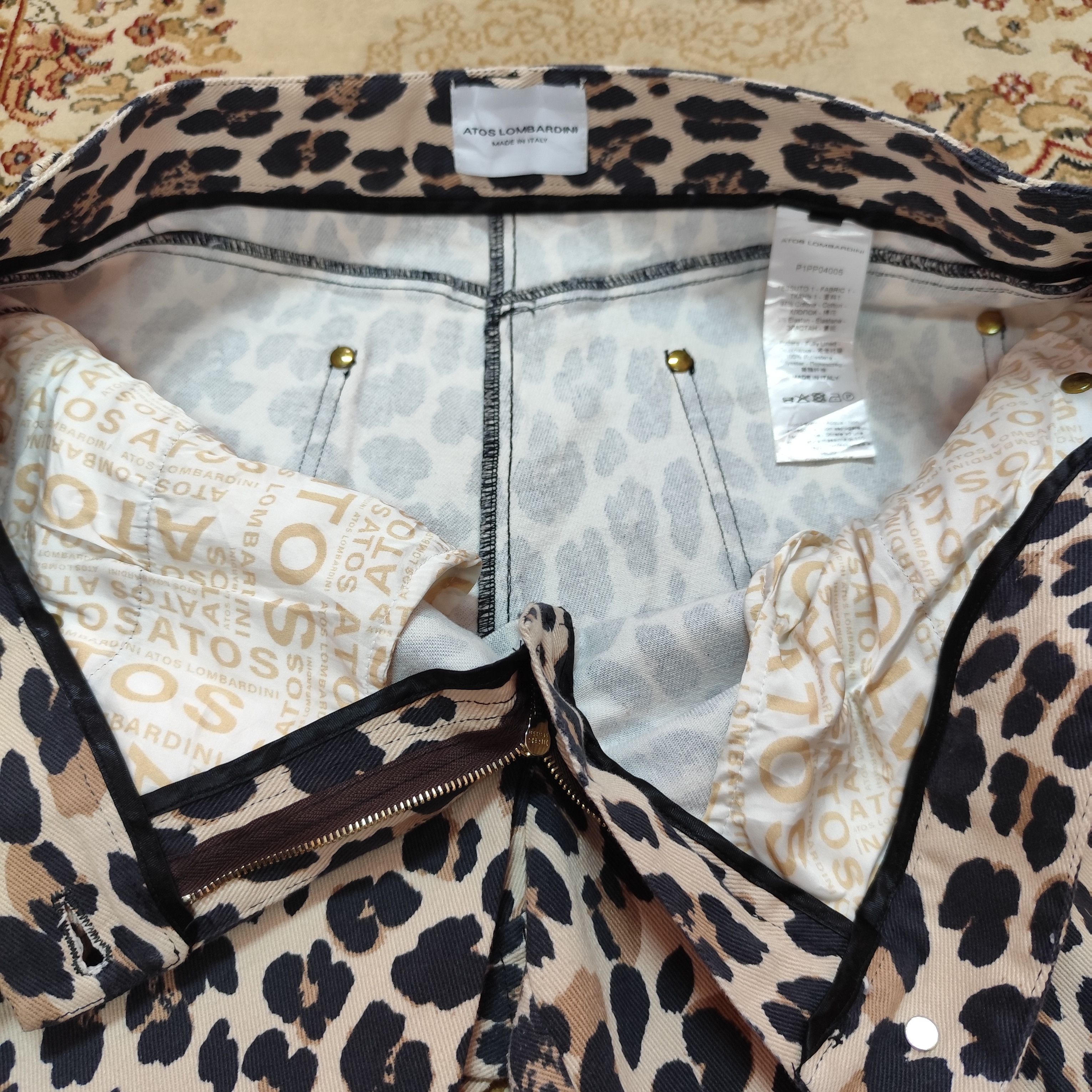 Designer 🇮🇹LEOPARD PRINT PANT BY ATOS LOMBARDINI MADE IN ITALY Size 36" / US 14 / IT 50 - 16 Thumbnail