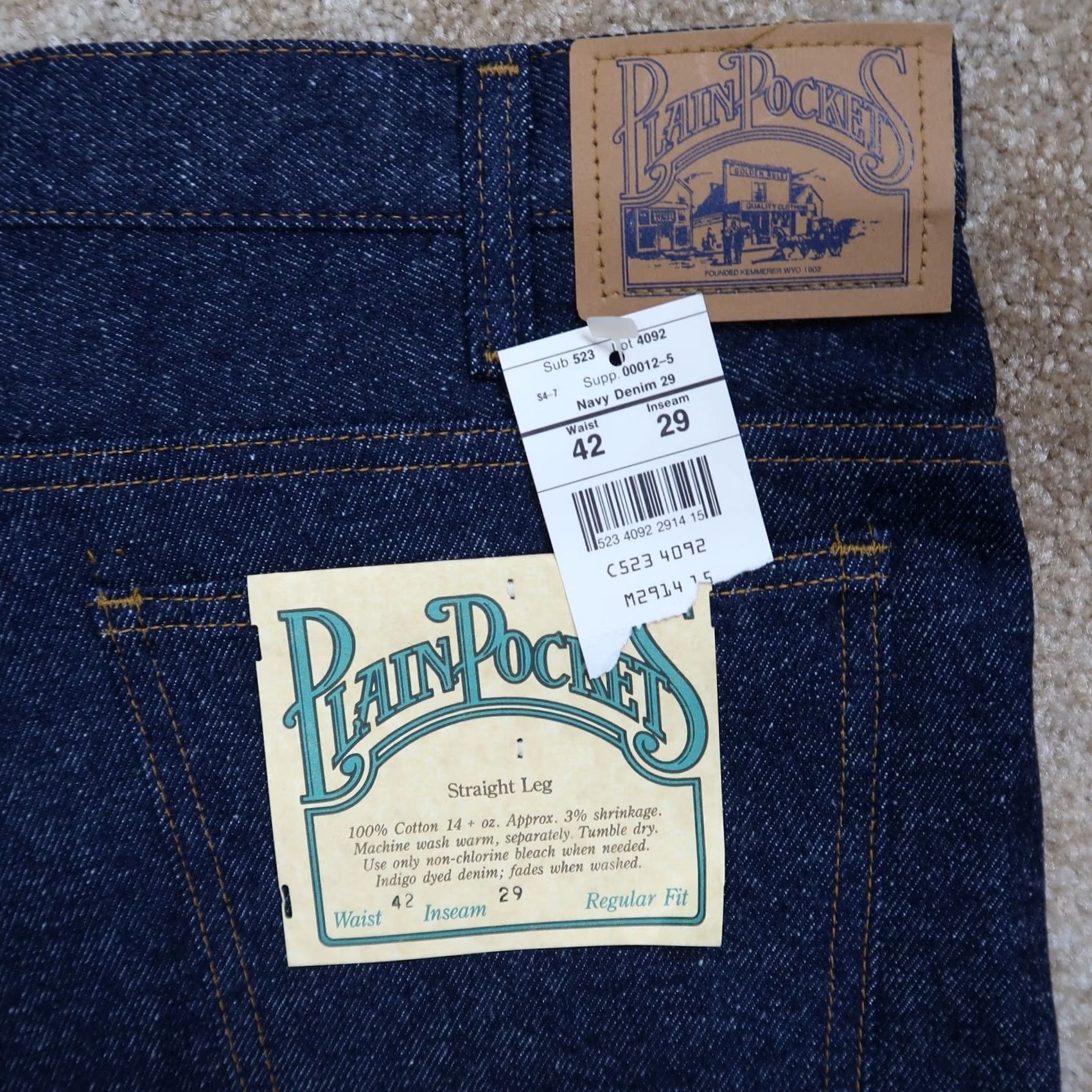 JCPenney VINTAGE J. C. Penney Jeans Men 42x29 Denim Straight Pockets USA 80s 90s Rock Cowboy Regular Mens Size US 42 / EU 58 - 2 Thumbnail