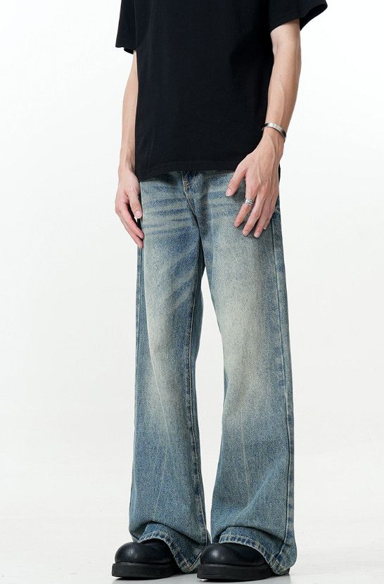 Japanese Brand American retro men's cleanfit simple loose flared jeans Size US 32 / EU 48 - 3 Thumbnail