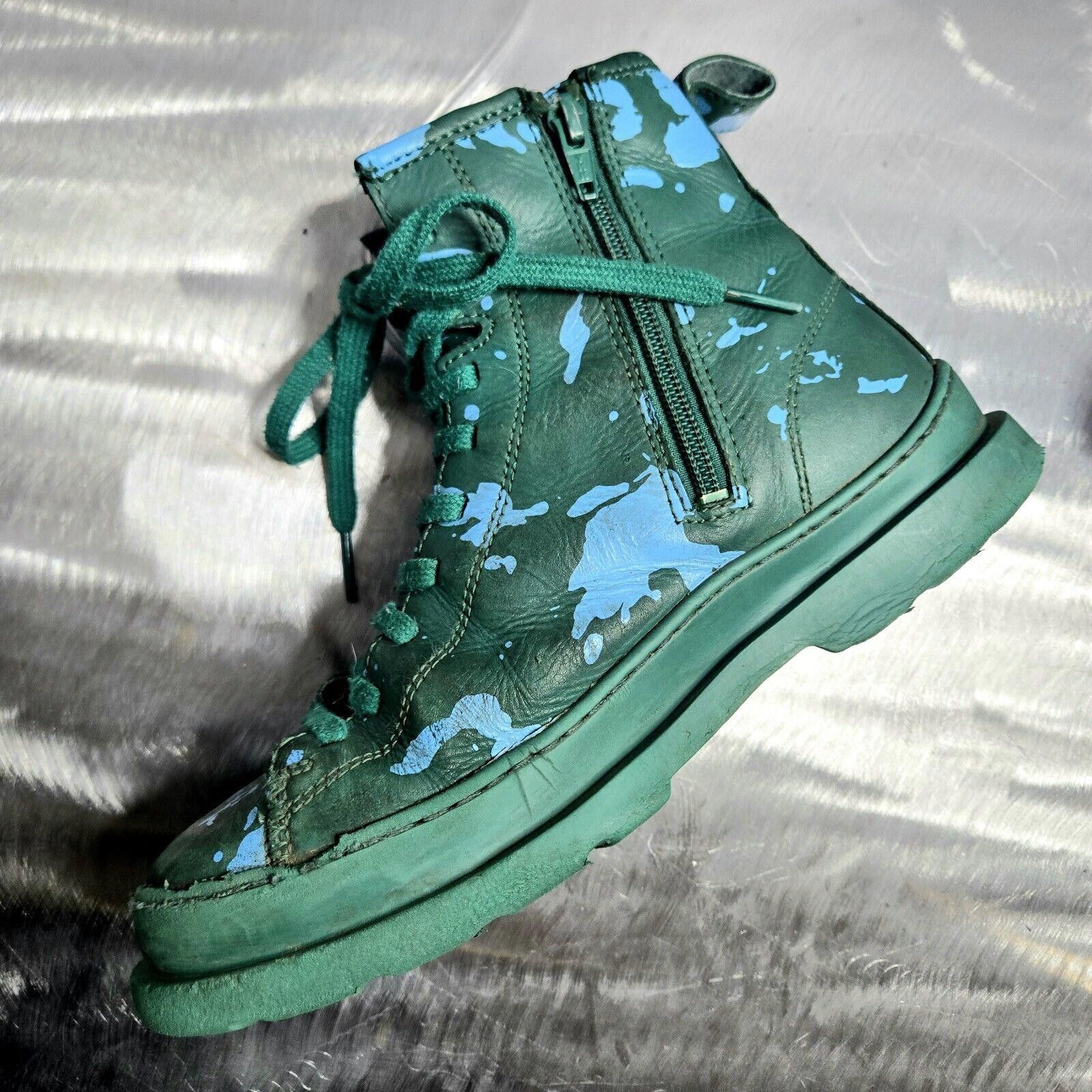 Camper Camper Brutus Womens 6.5 Blue Green Earth Combat Boots BB2 Size US 6.5 / IT 36.5 - 4 Thumbnail