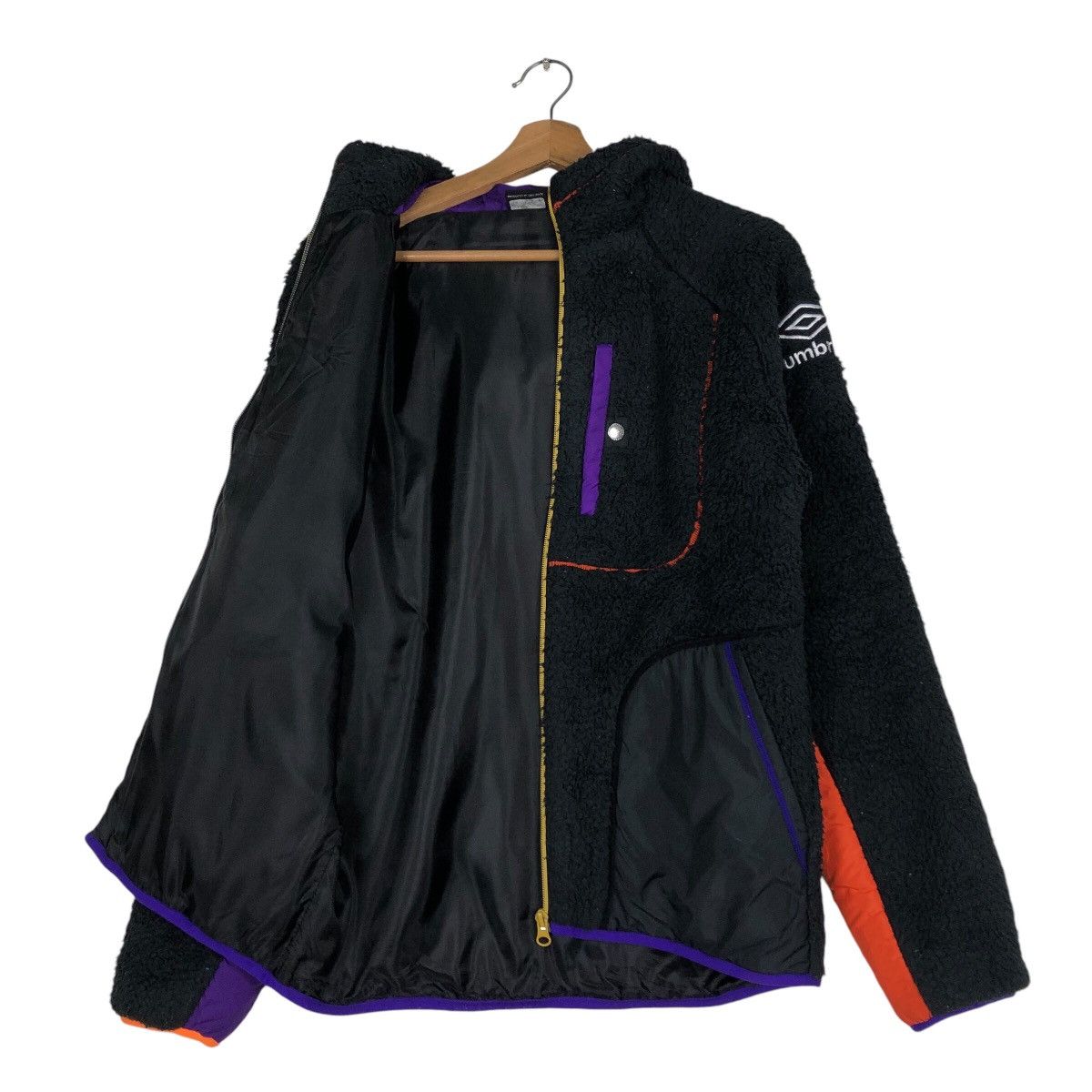 Japanese Brand 📌Bomber Jacket Fleece Sherpa Umbro Multi Colour Design Size US L / EU 52-54 / 3 - 13 Thumbnail