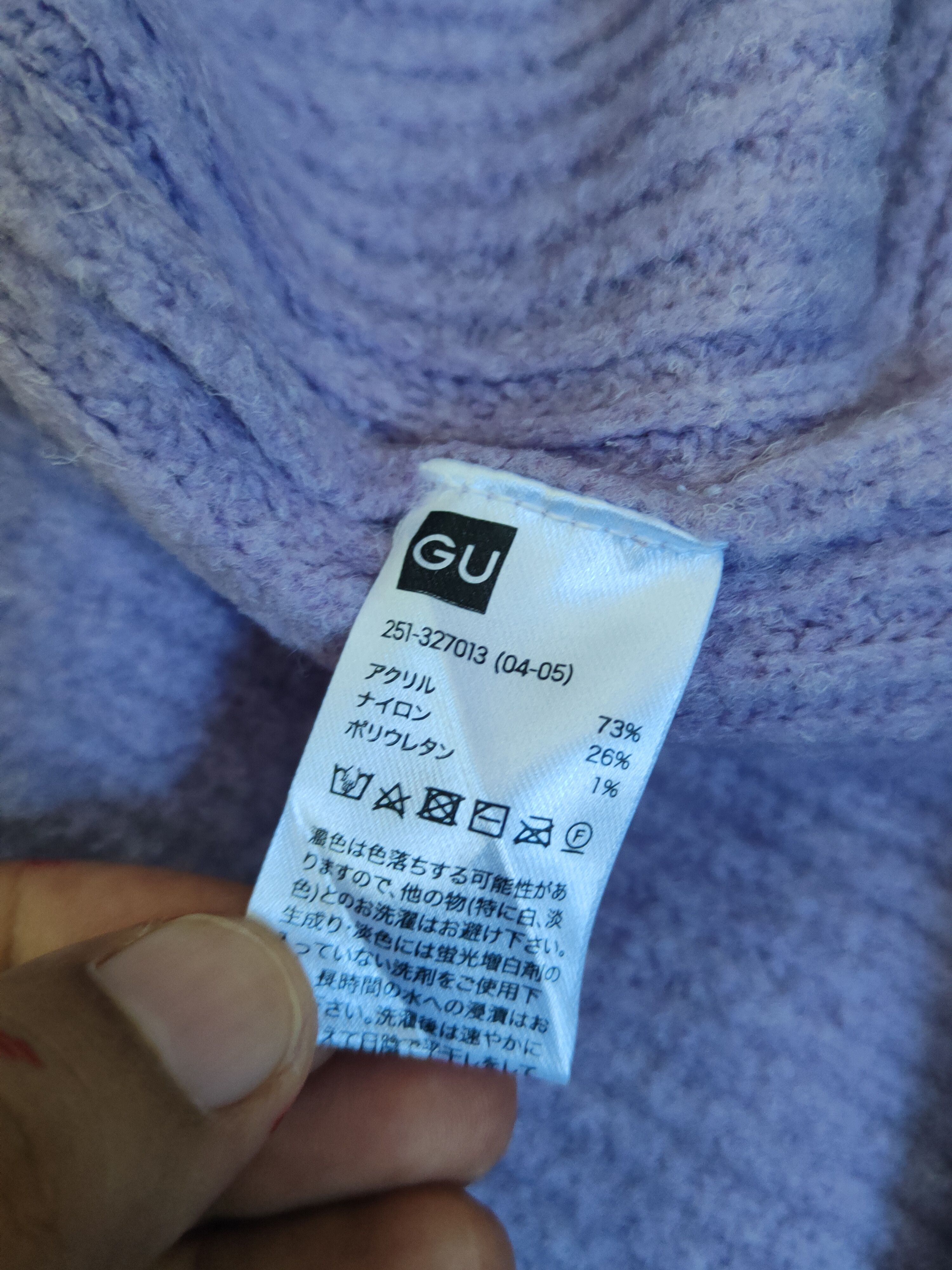 GU GU Light Purple Knitwear Sweatshirts #W1103 Size US M / EU 48-50 / 2 - 10 Thumbnail