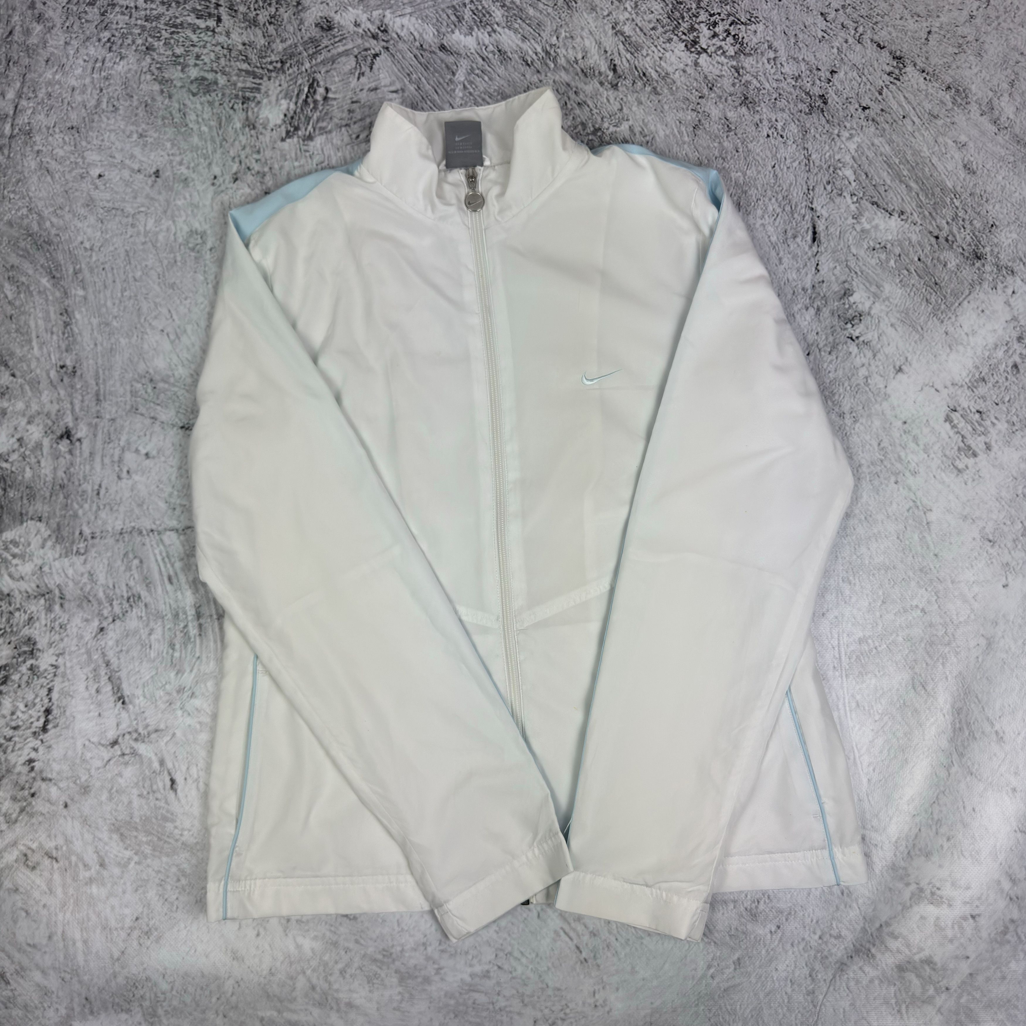 Nike Nike White Solo Swoosh Full Zip Track Jacket Large Size L / US 10 / IT 46 - 1 Thumbnail