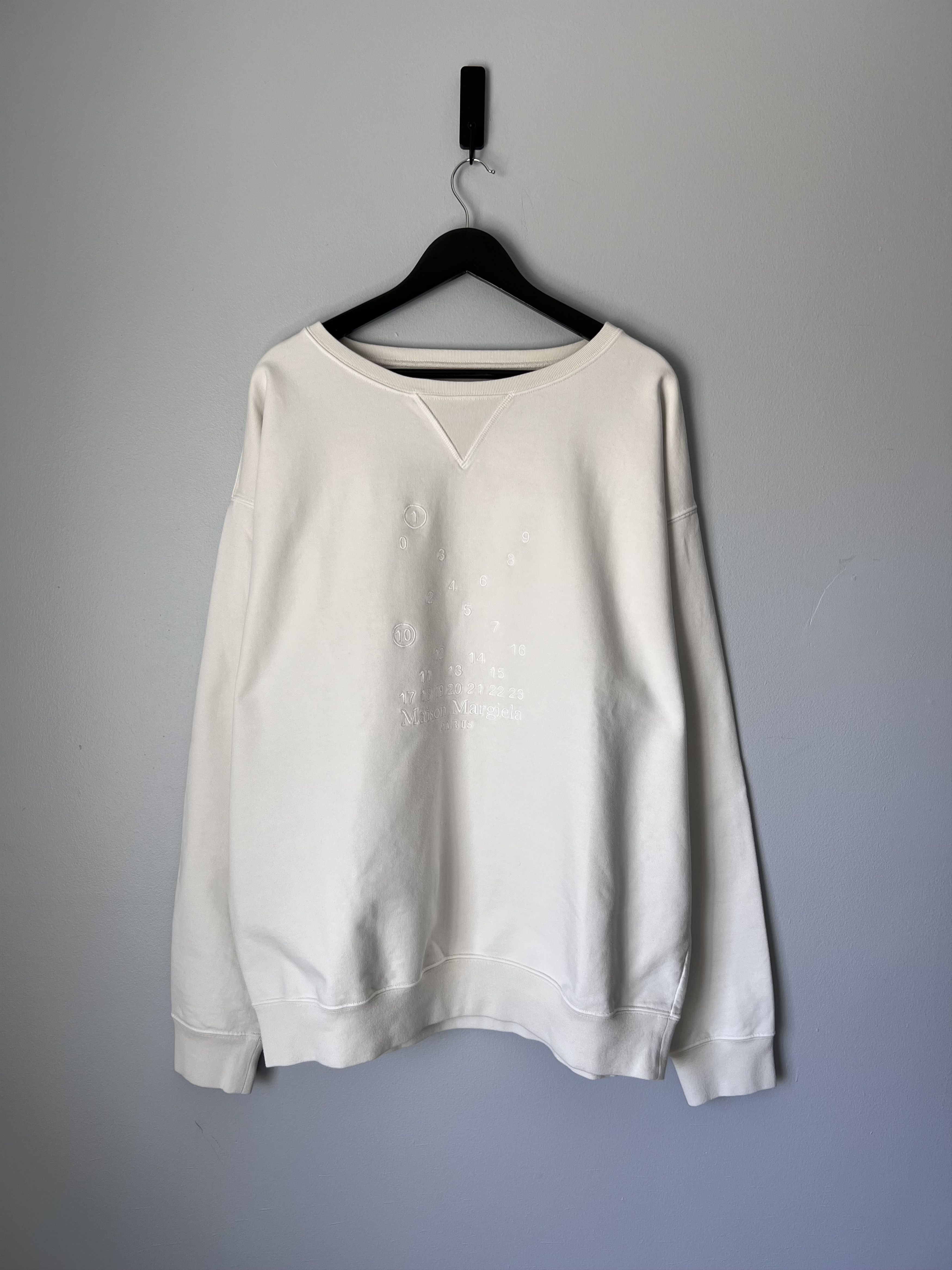 Maison Margiela Maison Margiela Numbers Embroidered Crewneck Sweatshirt Size US XL / EU 56 / 4 - 2 Thumbnail