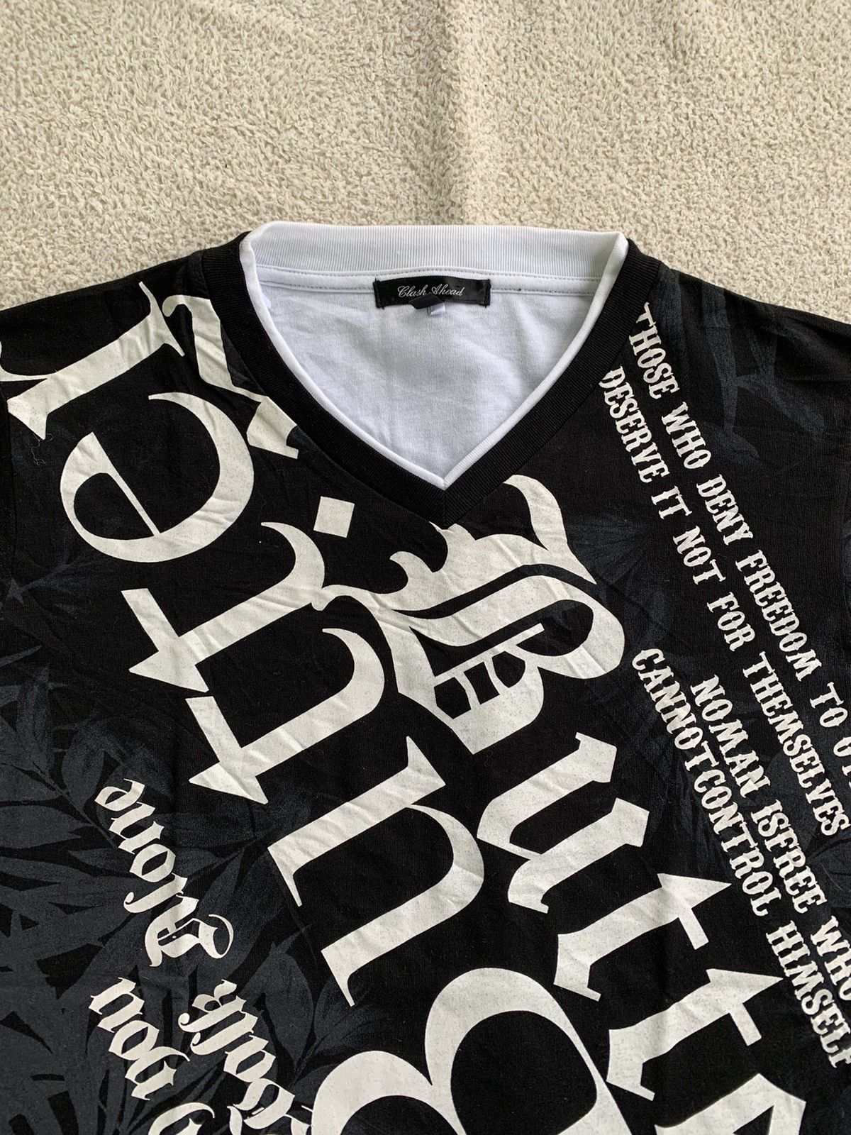 If Six Was Nine × Japanese Brand × Le Grande Bleu (L.G.B.) Poem Tshirt Clash Ahead double layered t shirt Size US M / EU 48-50 / 2 - 4 Thumbnail