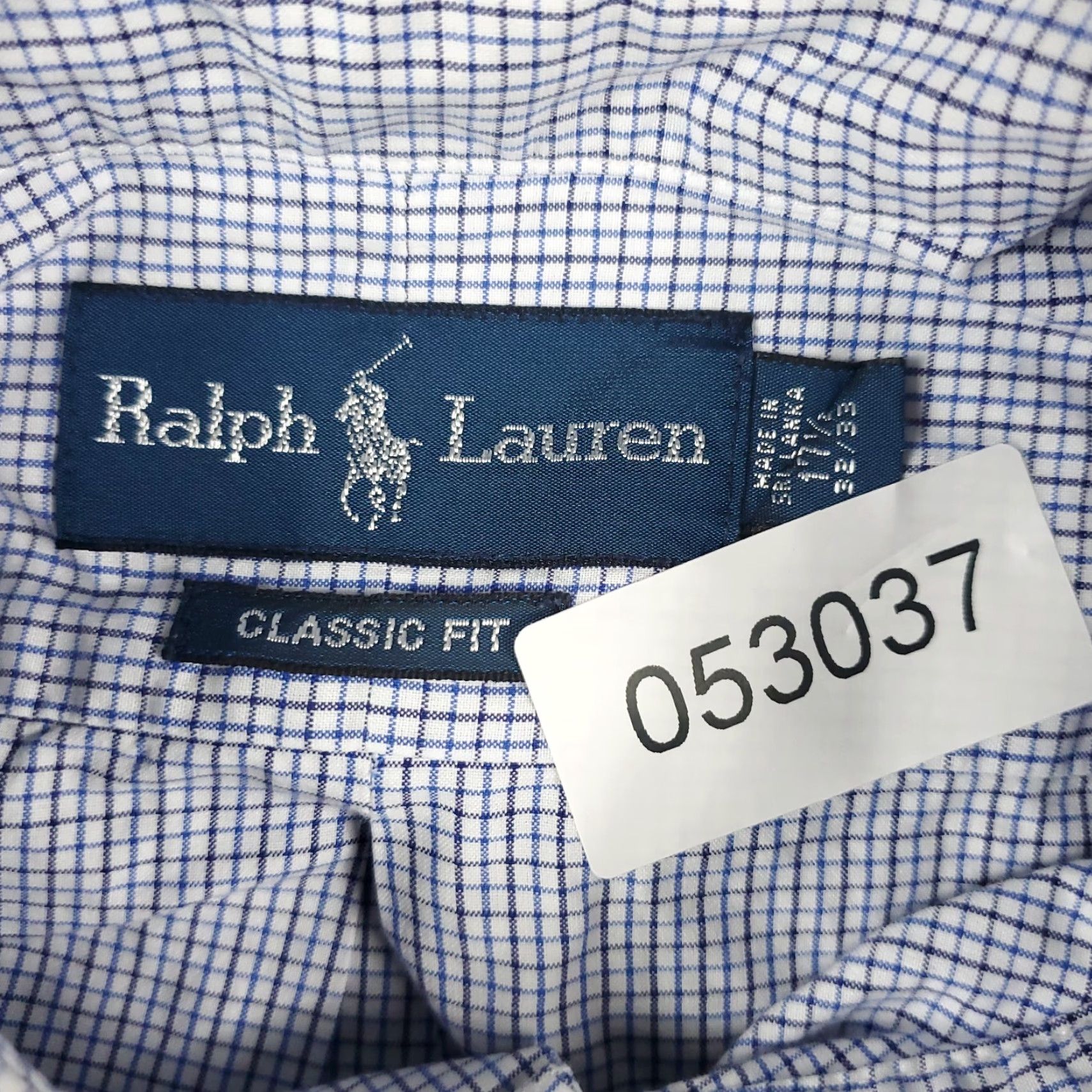 Ralph Lauren Ralph Lauren Shirt Men 17.5 Blue Check Dress Long Sleeve Button Up Professional Classic Modern Casual Formal Wear Mens 17.5"} Size 46R - 7 Thumbnail