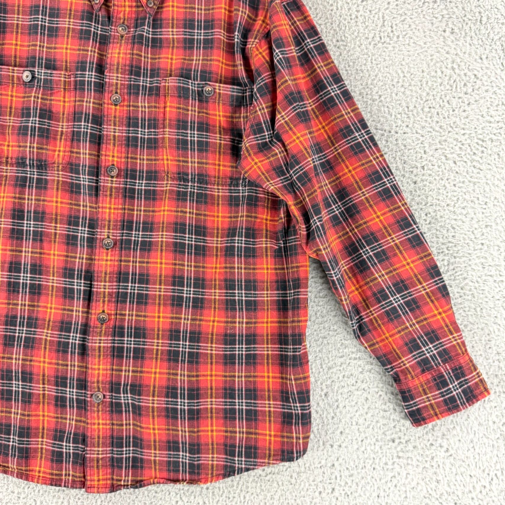 Vintage Duluth Trading Co. Button-Down Shirt Mens Large Red Plaid Flannel Long Sleeve Size US L / EU 52-54 / 3 - 5 Thumbnail