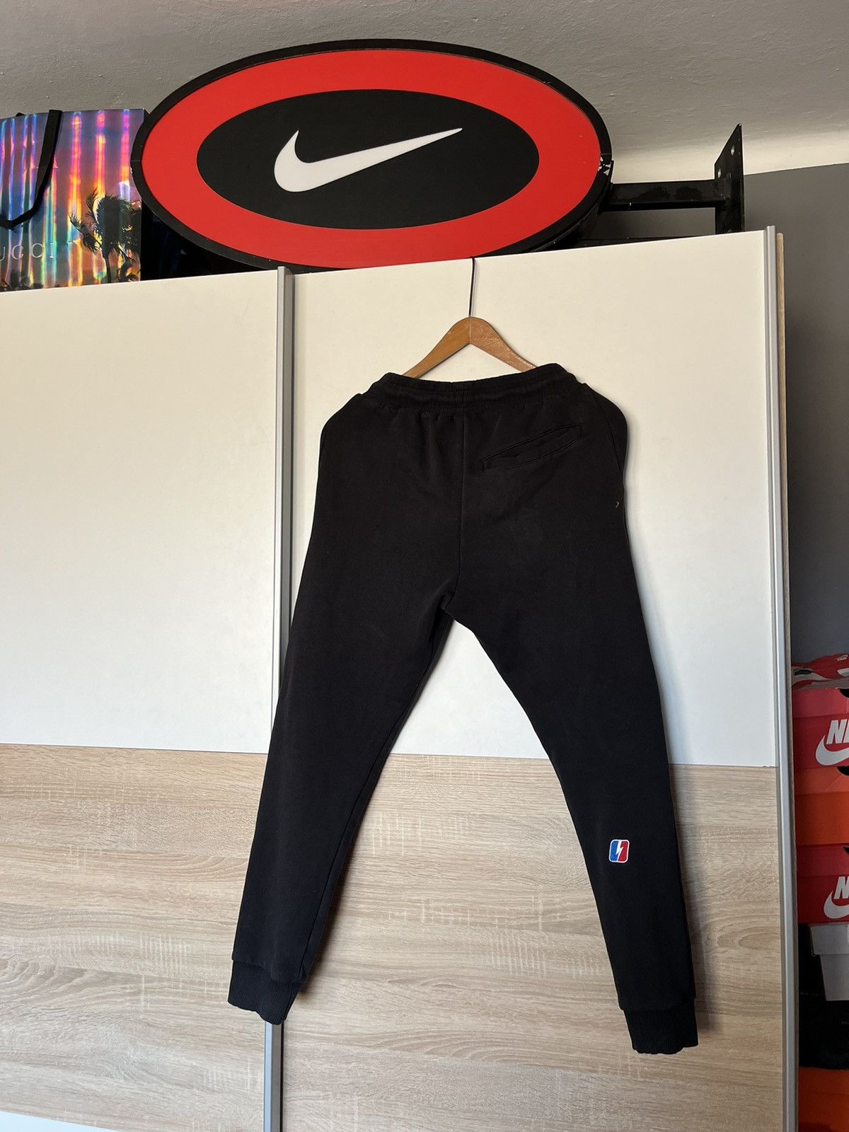 Designer × Vintage Lorenzo Veratti Sweatpants / Joggers (Black) UK Drip Roadman Size US 31 - 7 Thumbnail
