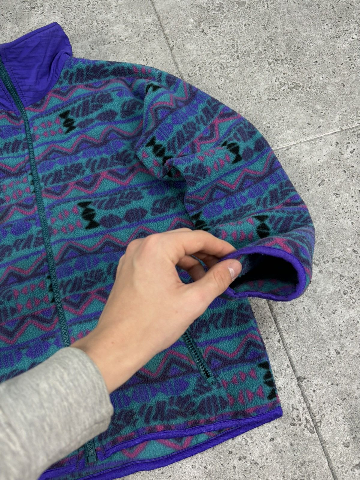 Columbia × Vintage Crazy Archive 90s Columbia Aztec Synchilla Zip Fleece Y2K Size US S / EU 44-46 / 1 - 6 Thumbnail