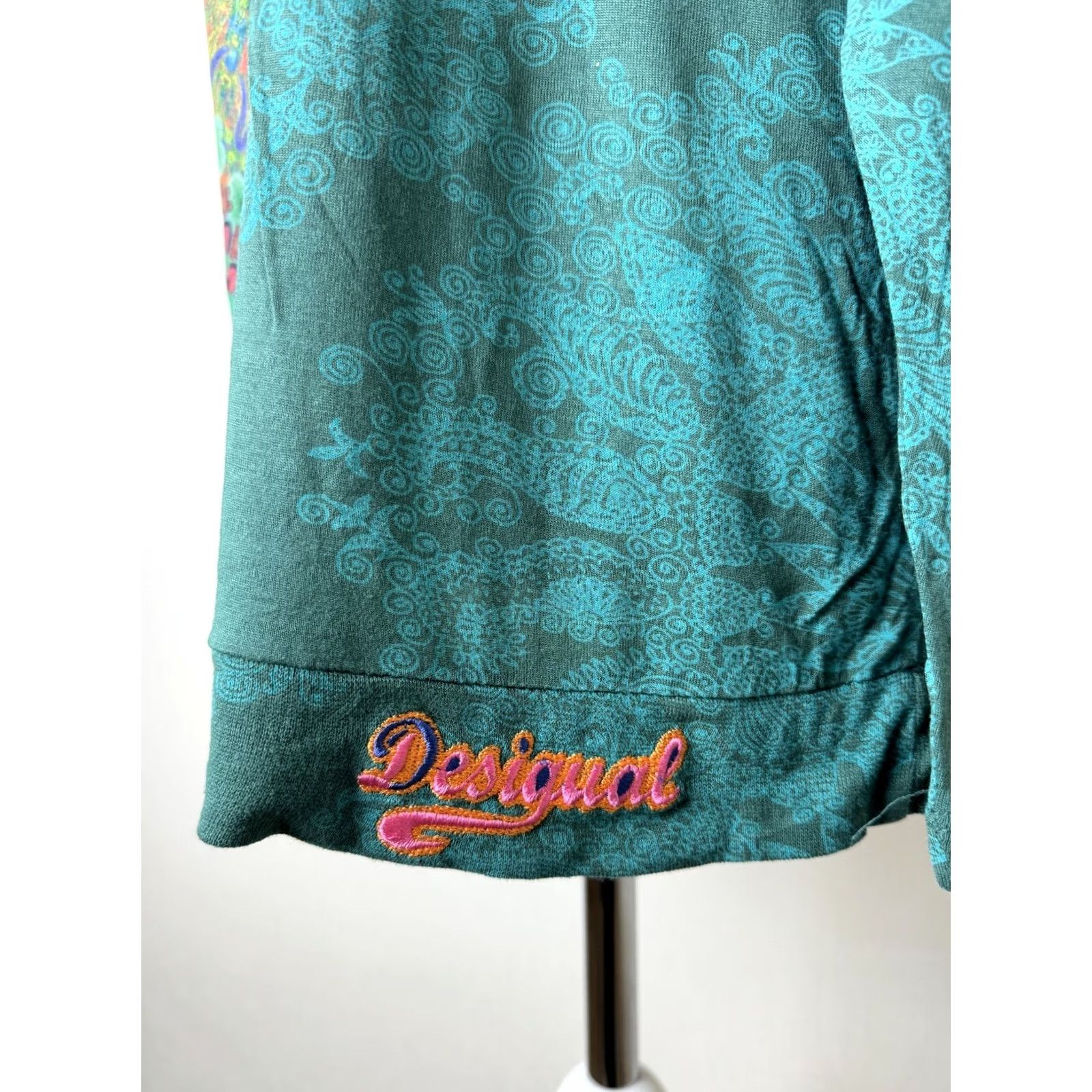 Desigual Desigual Green Long Sleeve Tunic Shirt L Womens Mens? Size L / US 10 / IT 46 - 3 Thumbnail