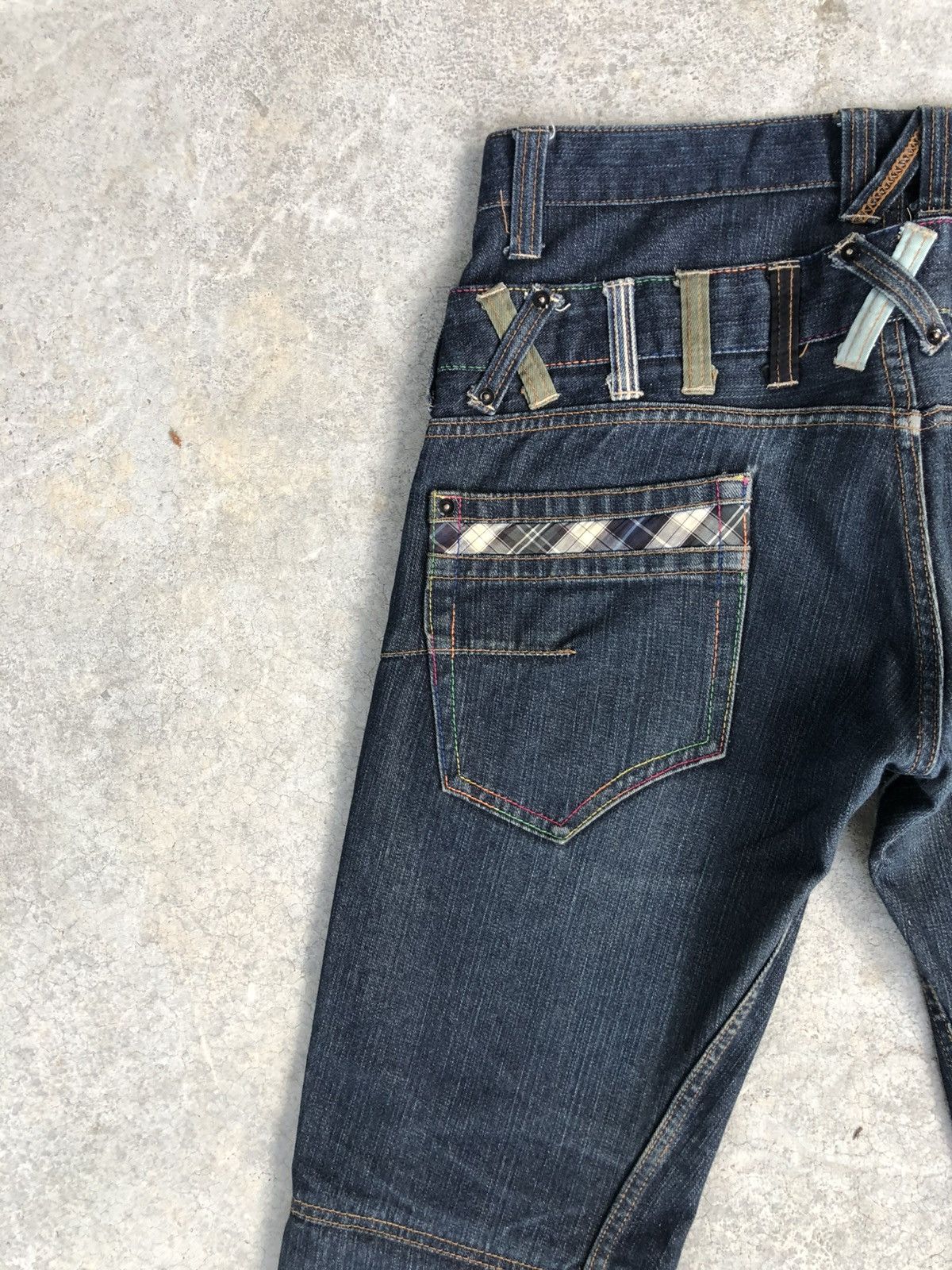 Hysteric Glamour Dominate Handcrafted Double Waist Distressed Jeans Size US 33 - 9 Thumbnail