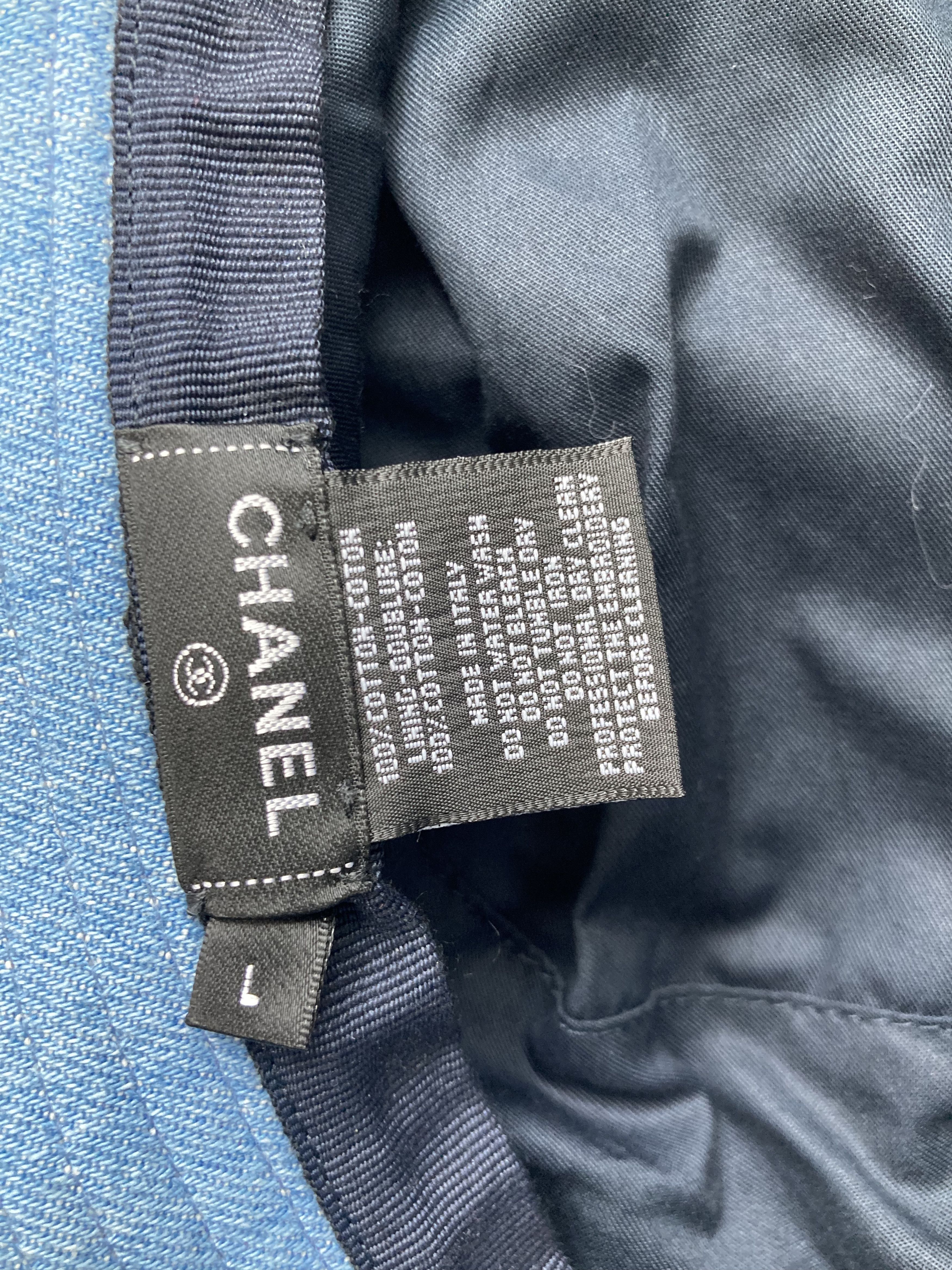 Chanel Chanel Blue Denim Sequin Letters Fisherman Hat Size ONE SIZE - 6 Thumbnail